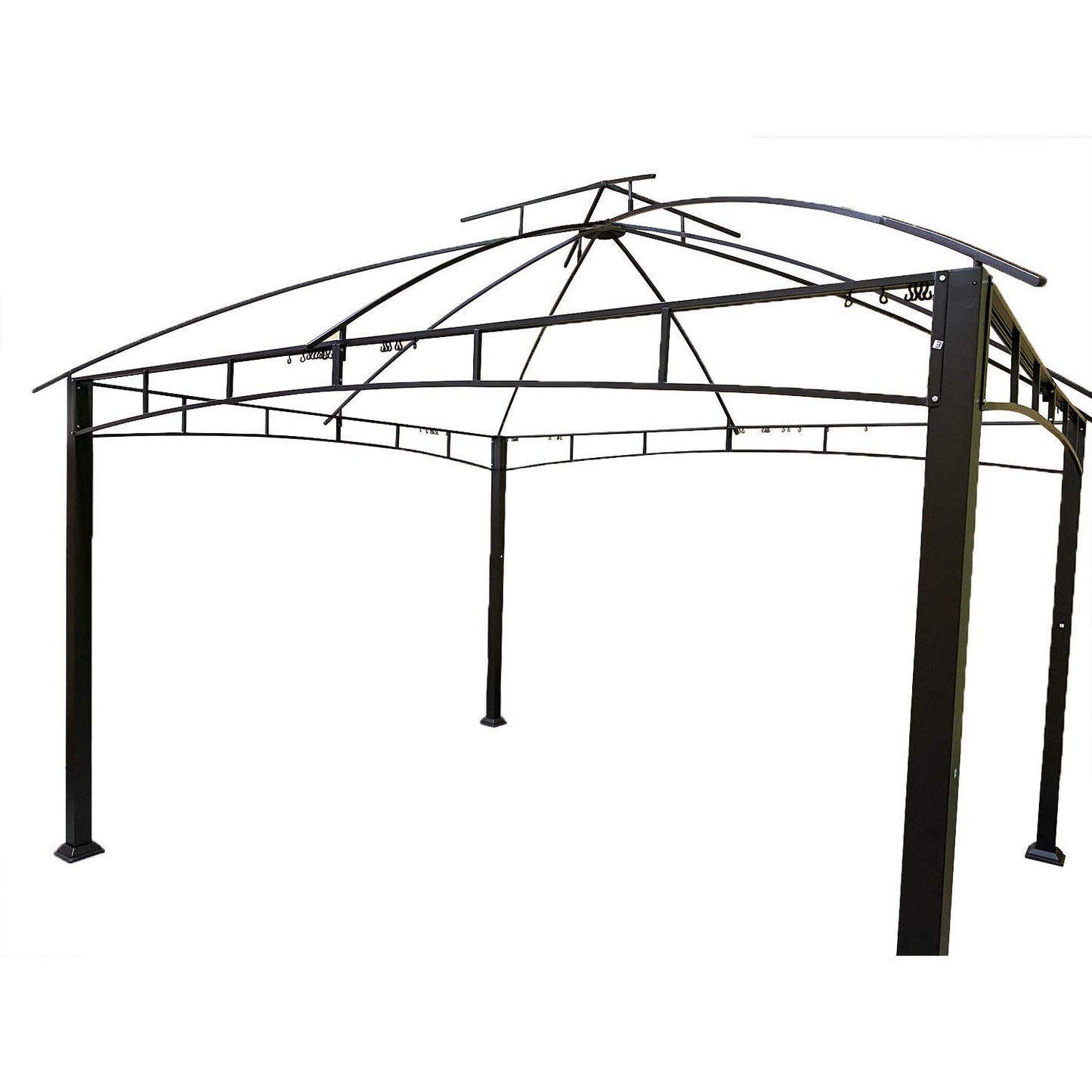 Garden Winds Replacement Canopy Top Cover and Netting Set Compatible with The Brown Frame Gazebo TPGAZ2303B - Riplock 350