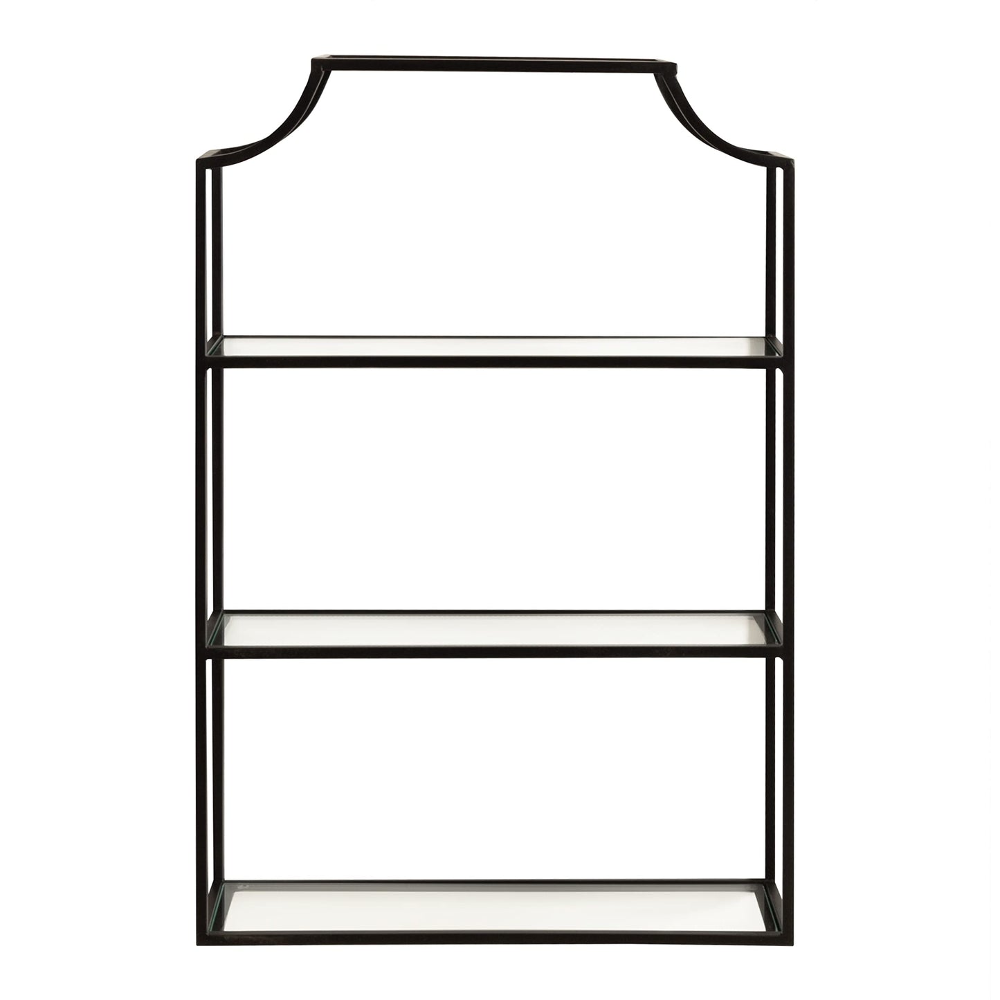 Kate and Laurel Ciel 3 Tiered Wall Shelf, 20 x 30, Black, Decorative Floating Shelf Storage and Wall Organizer
