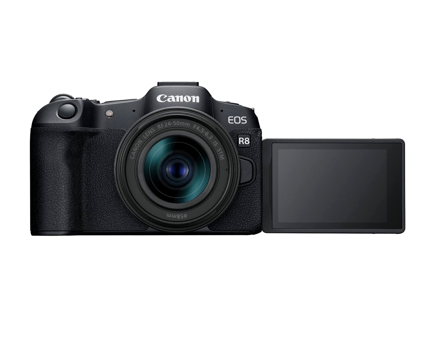 Canon EOS R8 Content Creator Kit, Full-Frame Hybrid Mirrorless Camera with Tripod & Stereo Microphone, 24.2 Megapixel CMOS Image Sensor, 4K Video, RF Mount, Vlogging Camera, Black