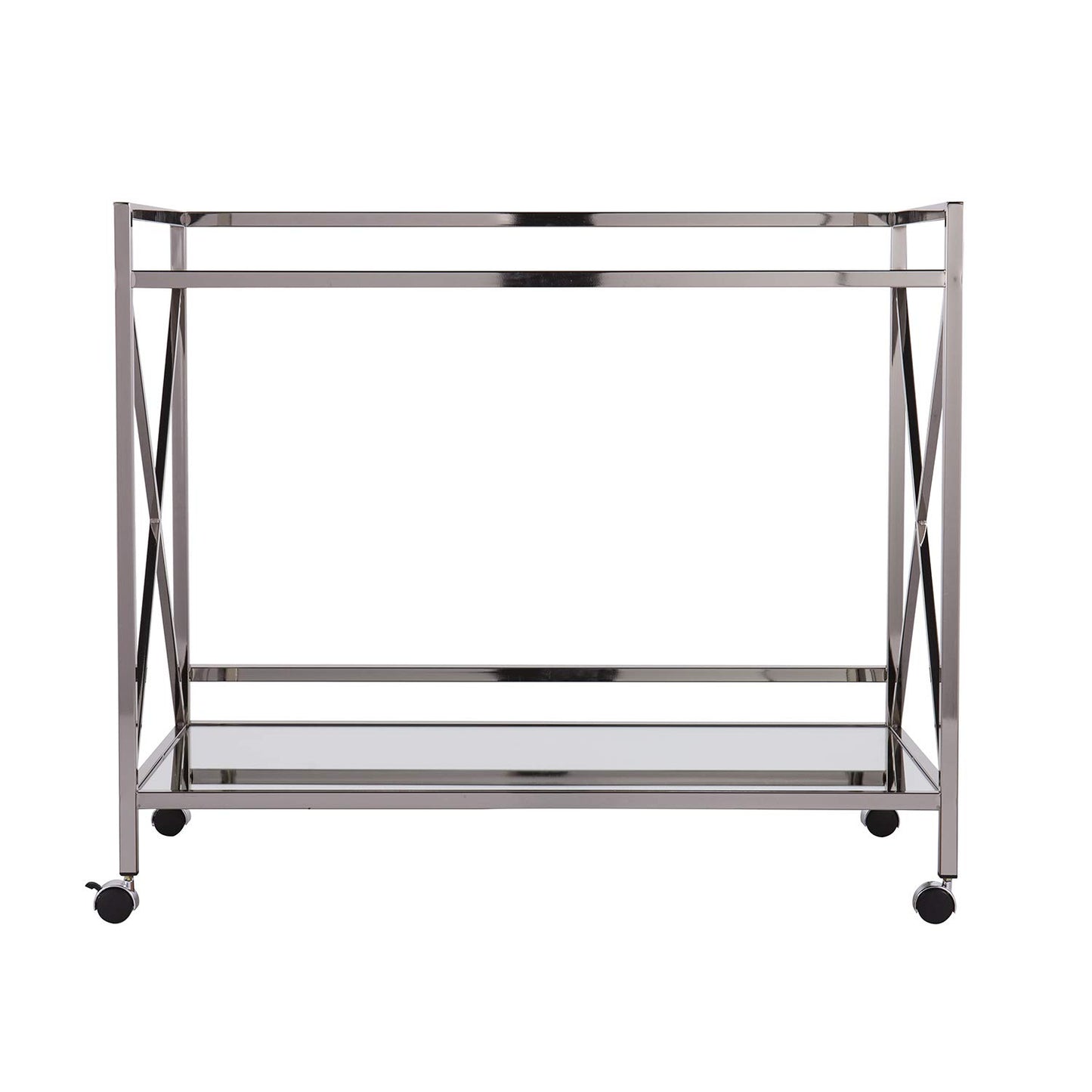 SEI FURNITURE Southern Enterprises Maxton Bar cart, Polished Silver