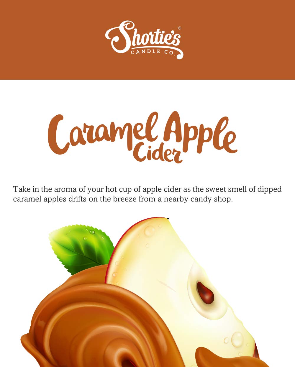 Shorties Candle Company Caramel Apple Cider Tealight Candles - Highly Scented - 6 Beige Paraffin Wax Tea Lights