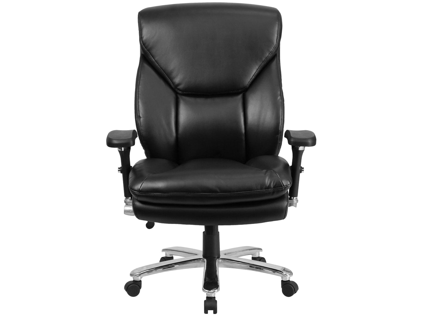 Flash Furniture HERCULES Series 24/7 Intensive Use Big & Tall 400 lb. Rated Black LeatherSoft Ergonomic Office Chair with Lumbar Knob