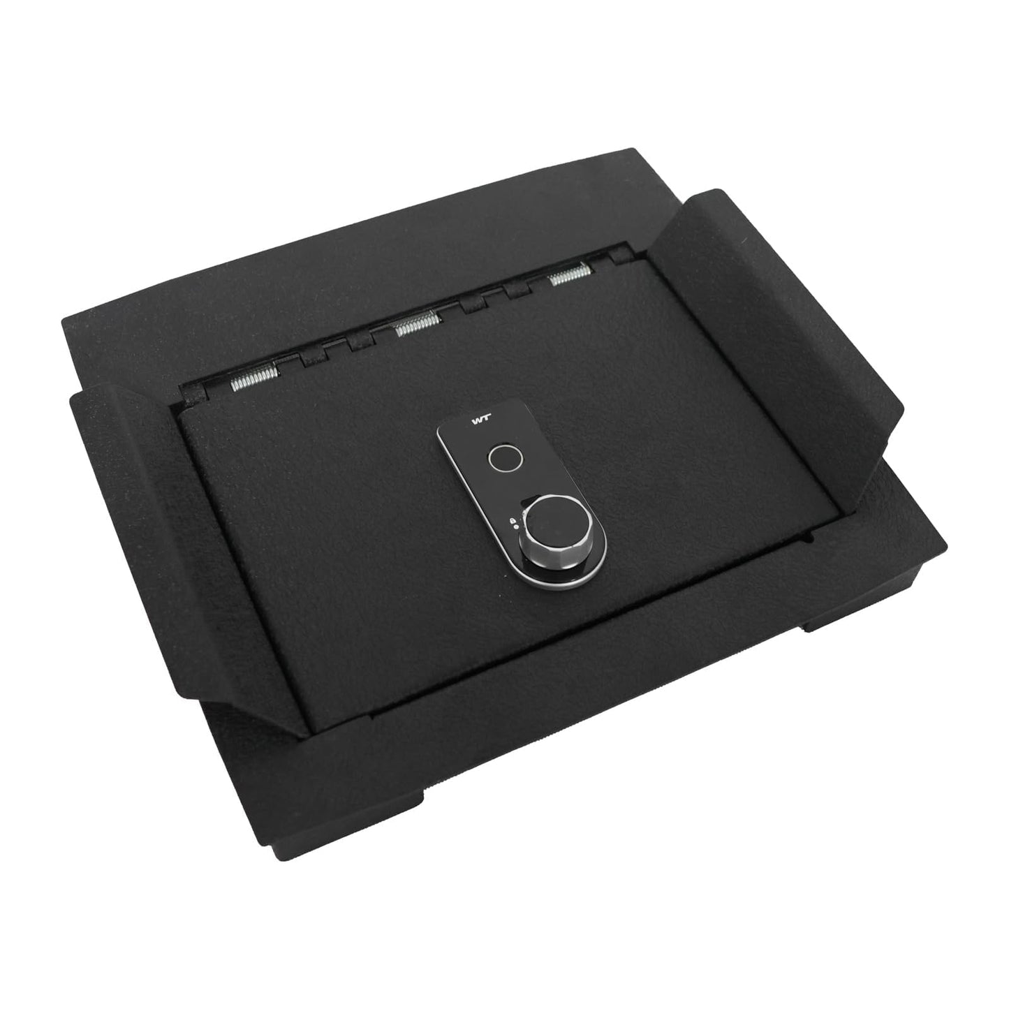 KEREN Center Console Gun Safe - Console Gun Vault Compatible with Ford F250 Super Duty 2023-2026, High Security Armrest Lock Box with Fingerprint Lock with Key