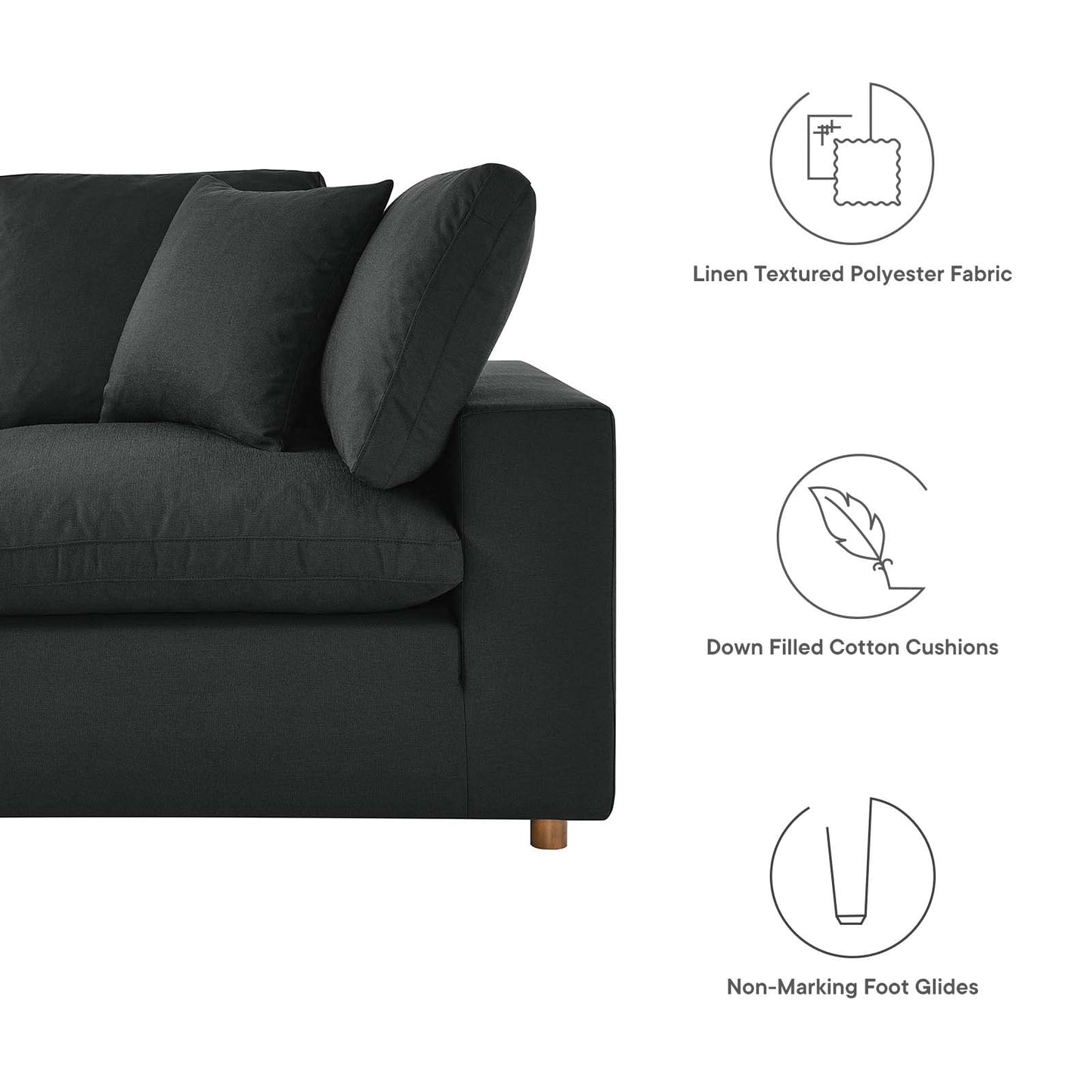 Modway Commix Down-Filled Overstuffed Upholstered Loveseat