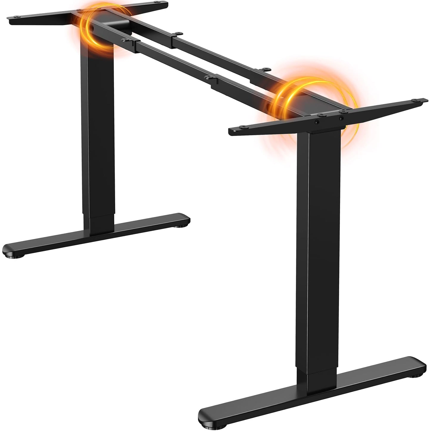 ErGear Dual Motor Standing Desk Frame, Electric Adjustable Legs Compatible Desktop Size 44″-90″, 264 lbs Weight Capacity, 4 Memory Height Settings Stand up Desks Base, Black Frame Only
