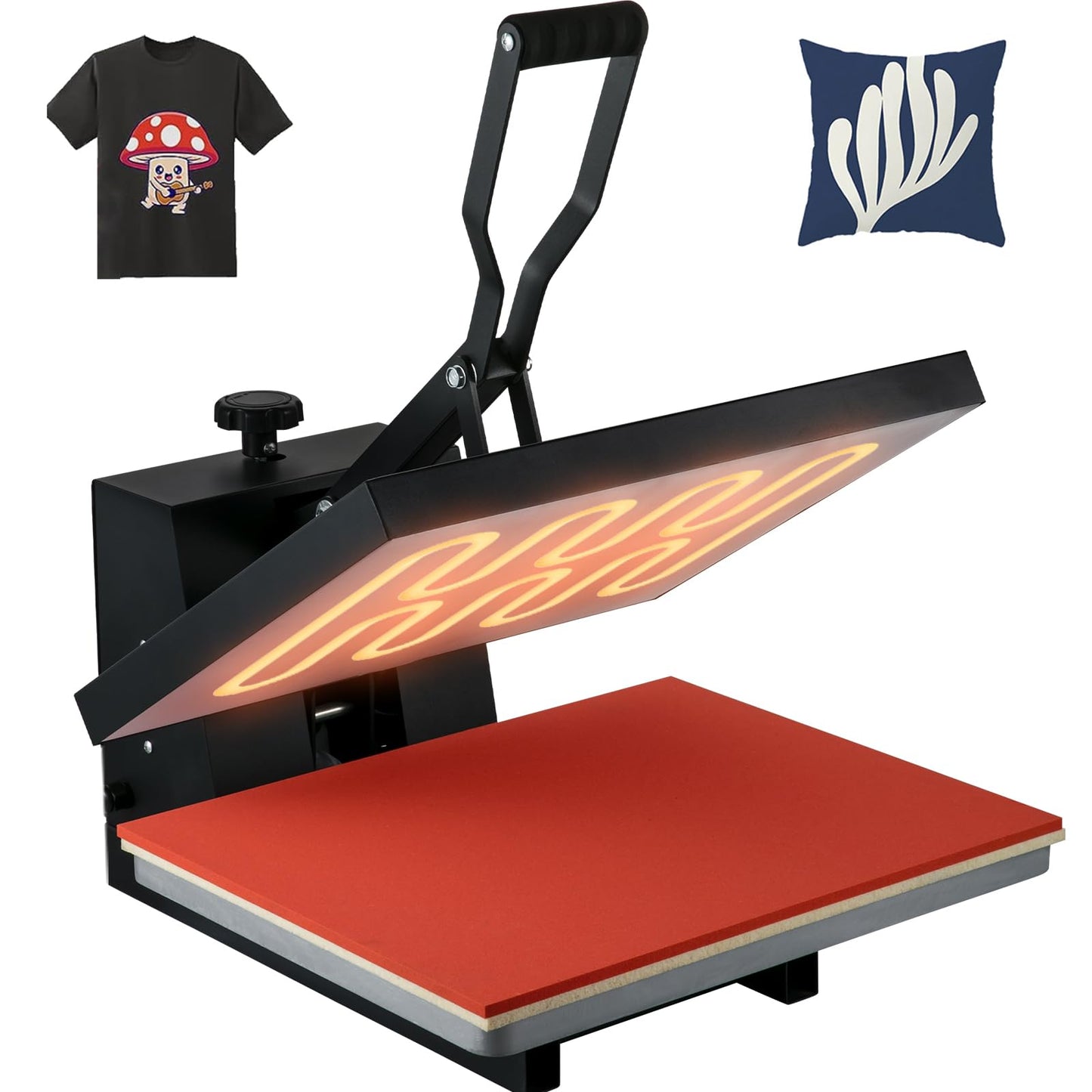 VEVOR Heat Press 16x20, 1700W Power Heat Press Machine, Fast Heating, High Pressure Heat Press Machine for T-Shirt, Digital Industrial Sublimation Printer for Heat Transfer Vinyl, Easy to Use, Black