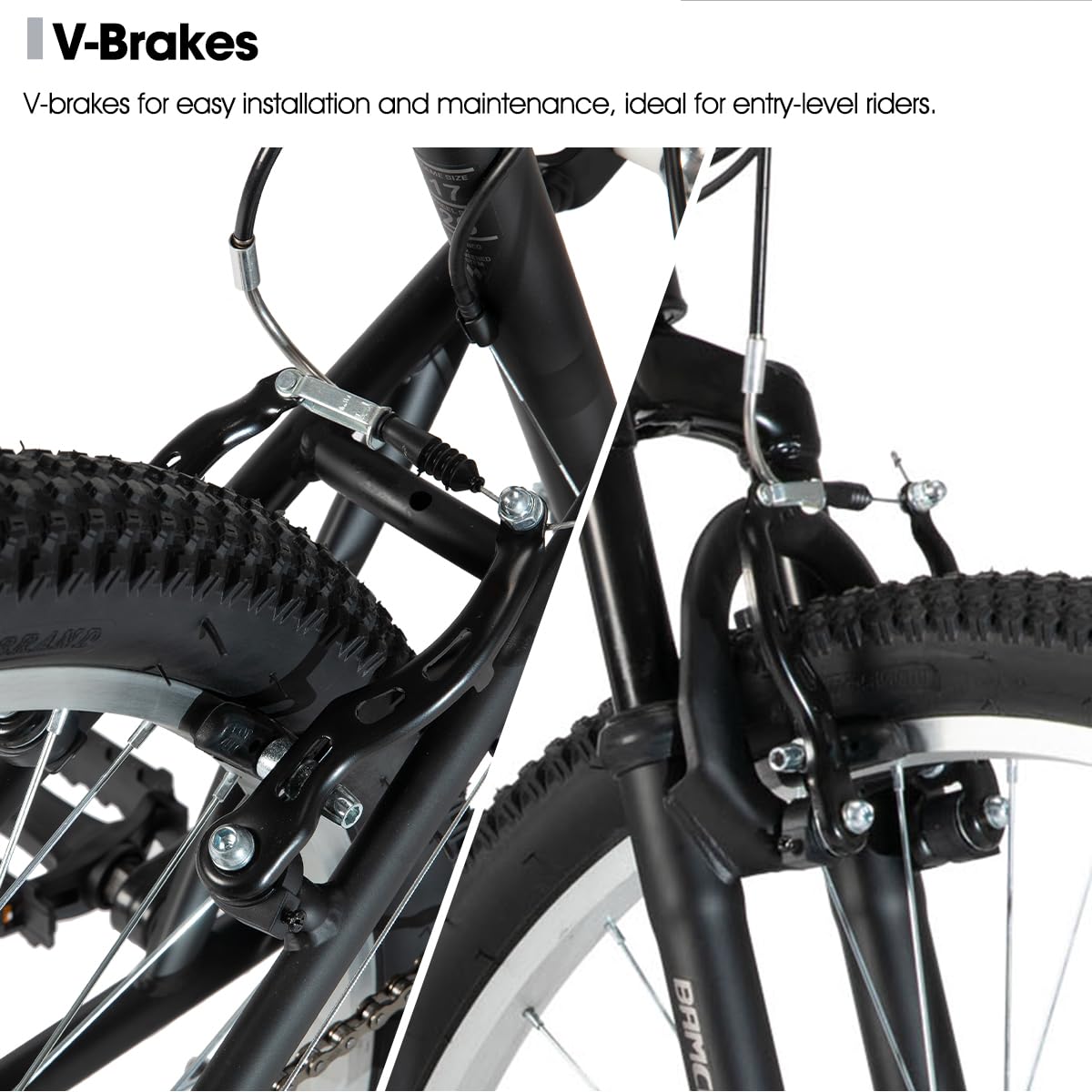 HH HILAND Full Suspension Mens Mountain Bike, 18 Speed, 26 Inch Wheel, Dual V Brake Bike for Men Womens Adult Bicycle