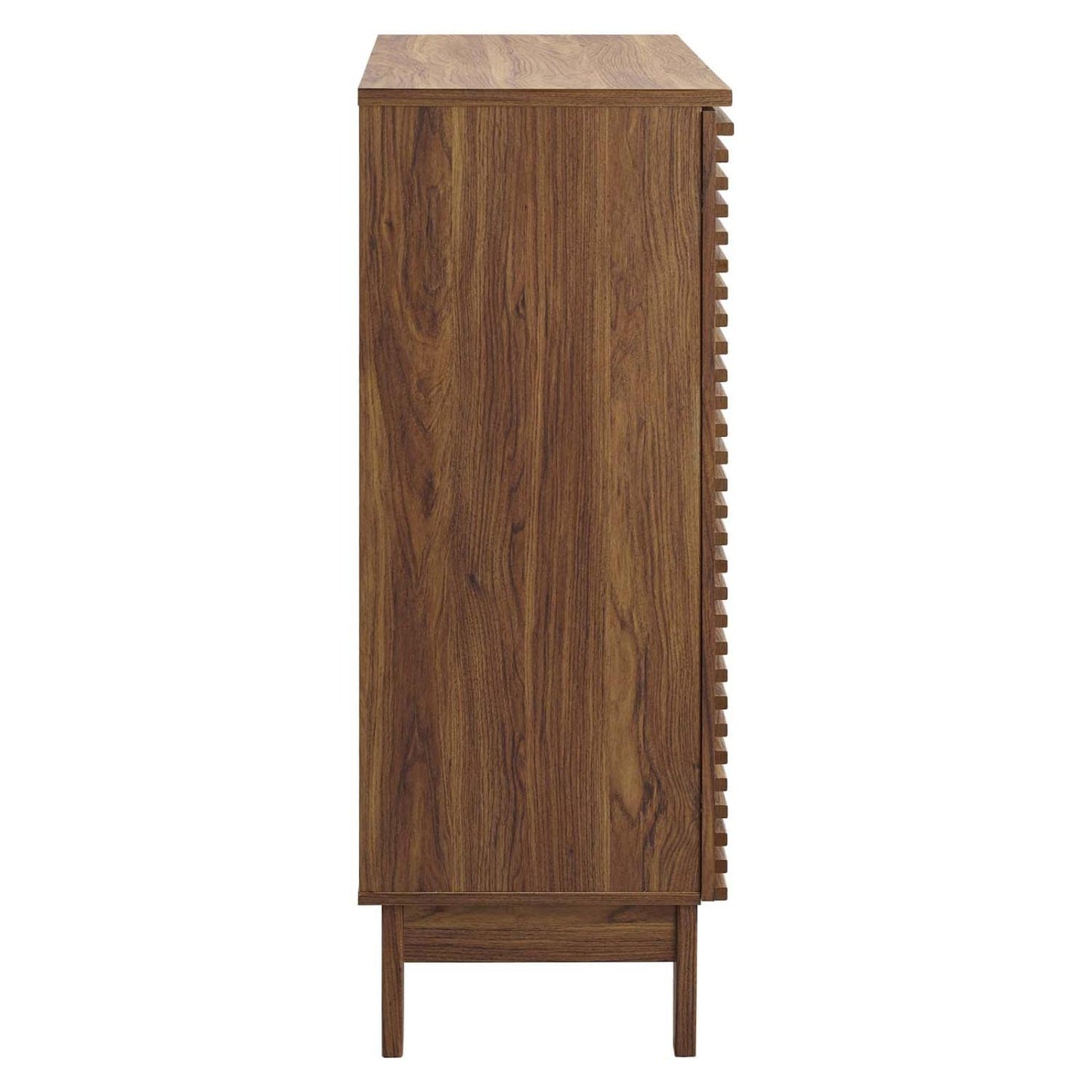 Modway Render Mid-Century Modern Wine Rack Storage, Bar Cabinet, Walnut