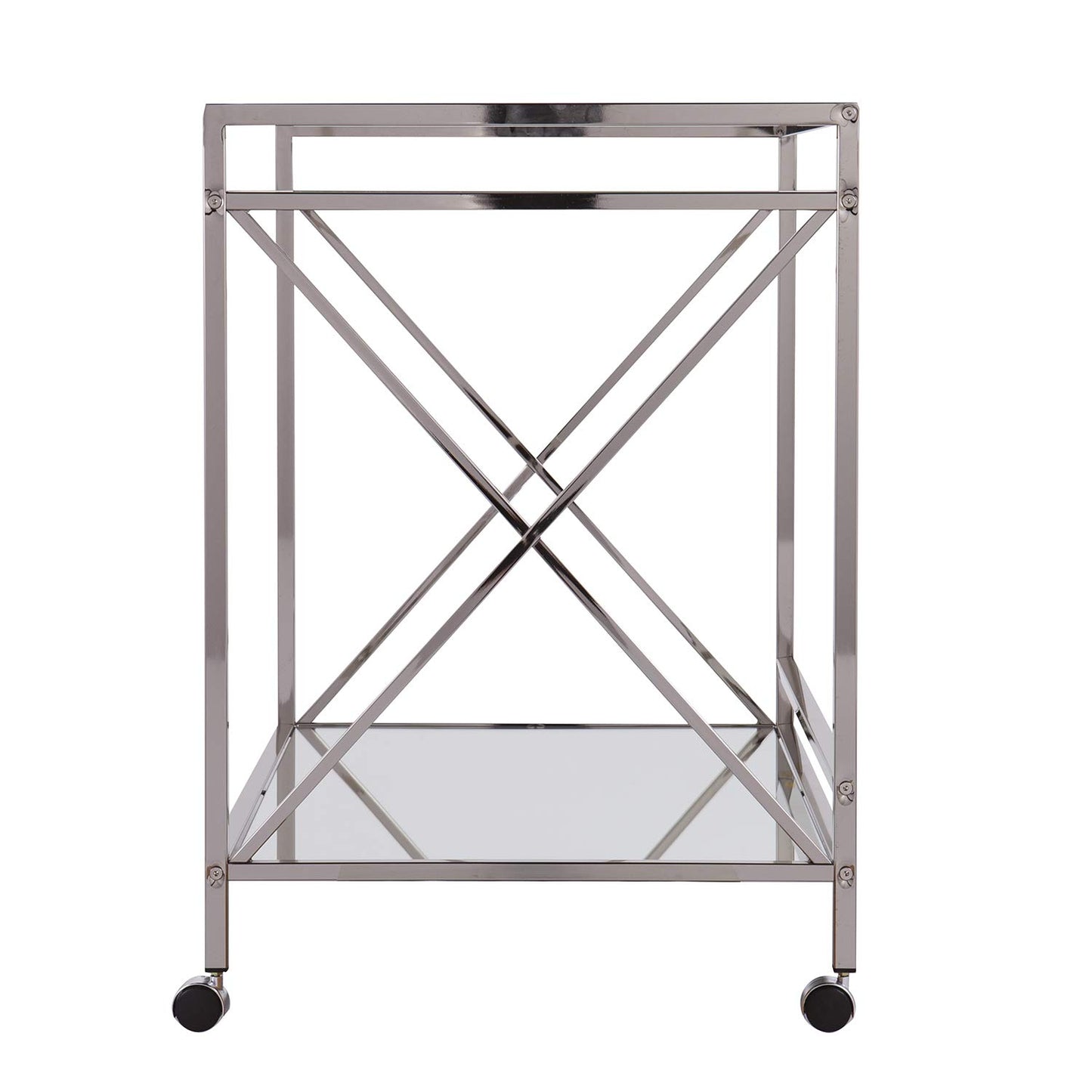 SEI FURNITURE Southern Enterprises Maxton Bar cart, Polished Silver