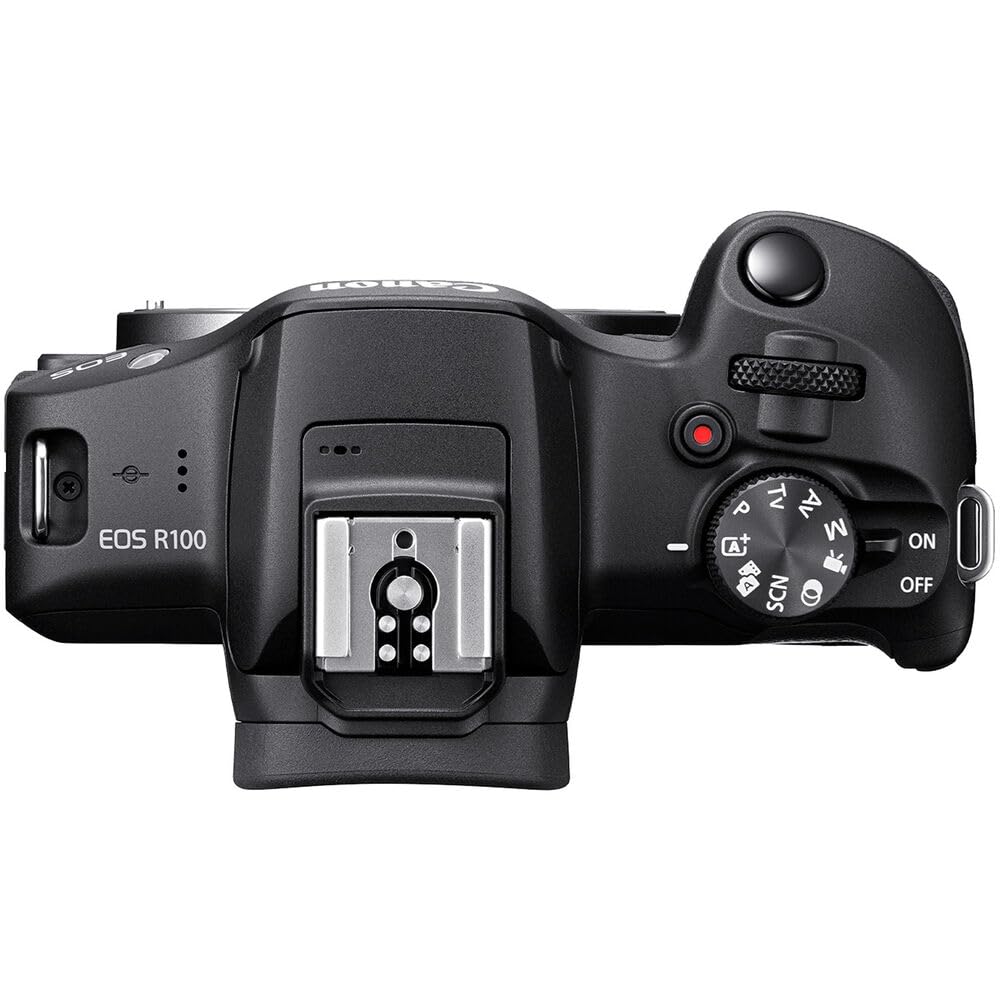 Canon R100 Mirrorless Camera Body Only | 24.1 MP APS‑C Sensor, Dual Pixel CMOS AF, DIGIC 8 Processor (6052C002) + Canon Shoulder Bag + 64GB Memory Card