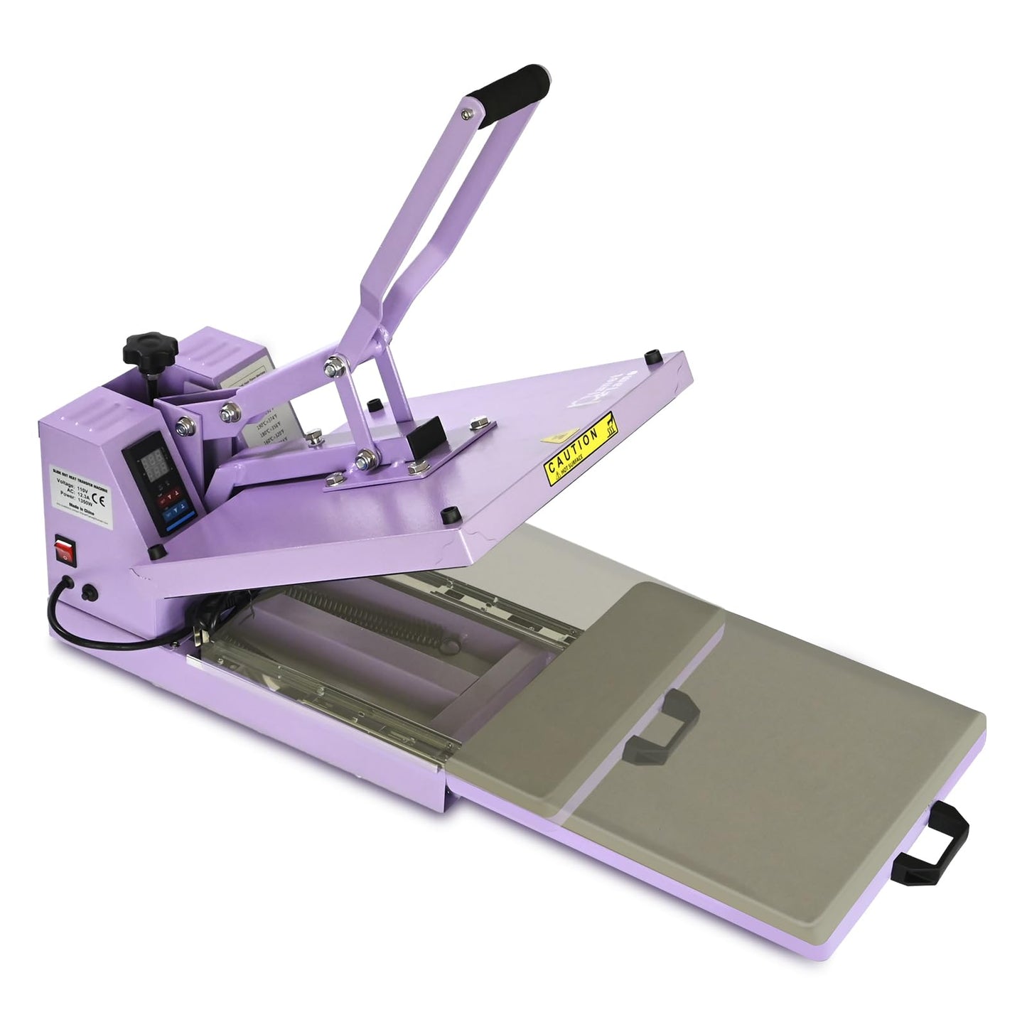 PlanetFlame 15x15 Sublimation Heat Press for T-Shirts, Purple