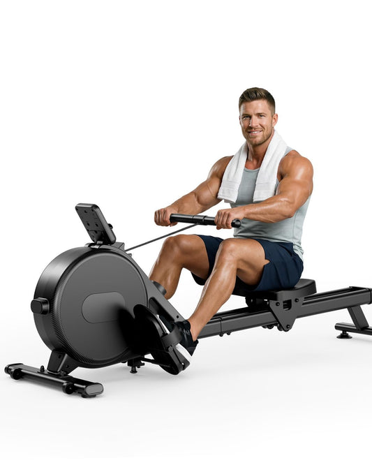 Superun Upgraded Rowing Machines for Home, Magnetic Rowing Machine with 32 Levels, Rower Machine of Quiet Resistance & 300LBS Weight Capacity, Row Machine with LED Monitor, App Supported, Dark Black