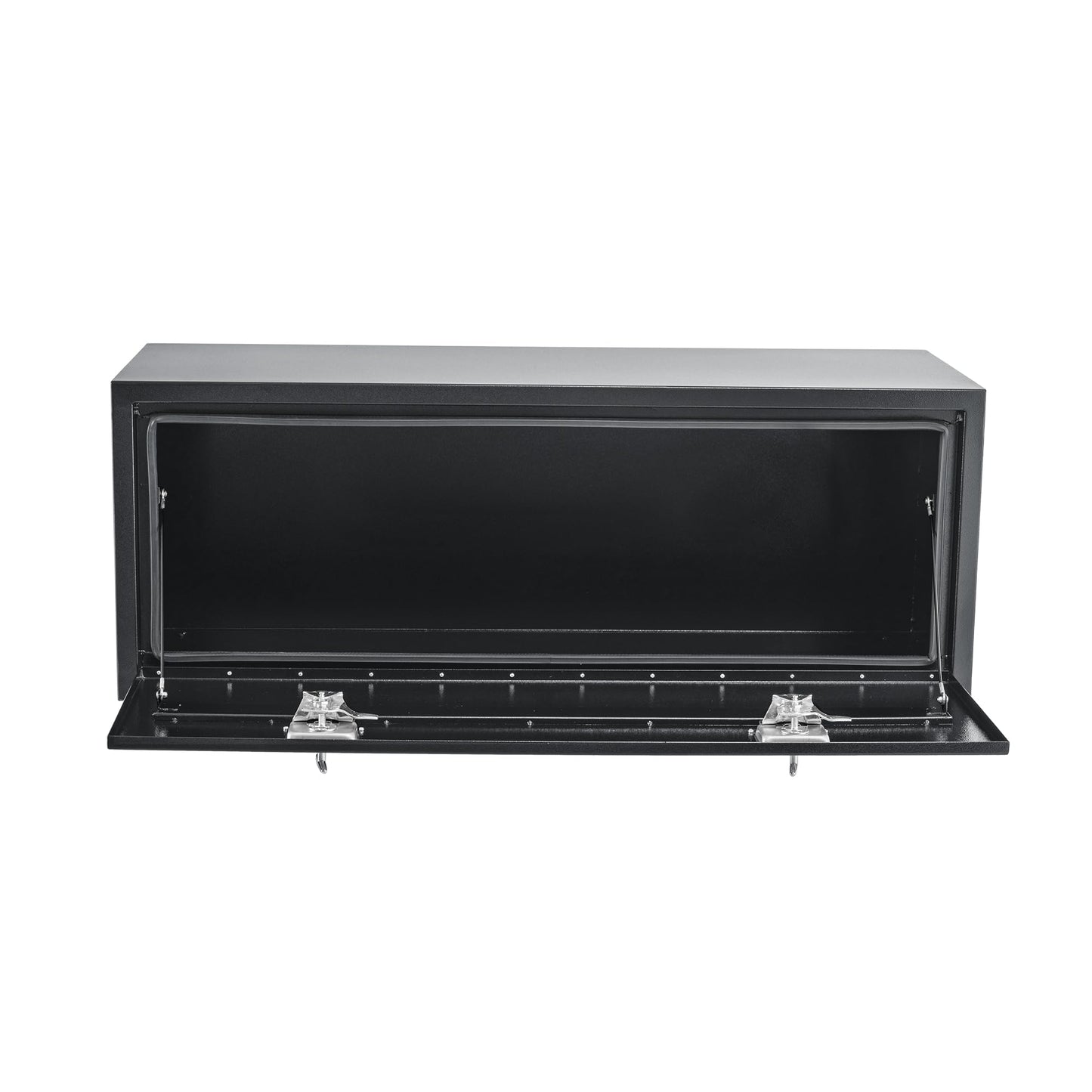 SierraSquad Black Steel Underbody Truck Tool Box with t-Handle Latch Smooth Surface Truck Tool Box for Underbed of Truck, Trailer, Rv, 48"x 16"x 13"