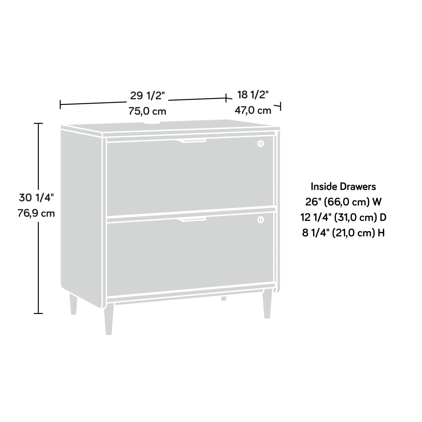 Sauder Clifford Place Lateral File, Grand Walnut finish