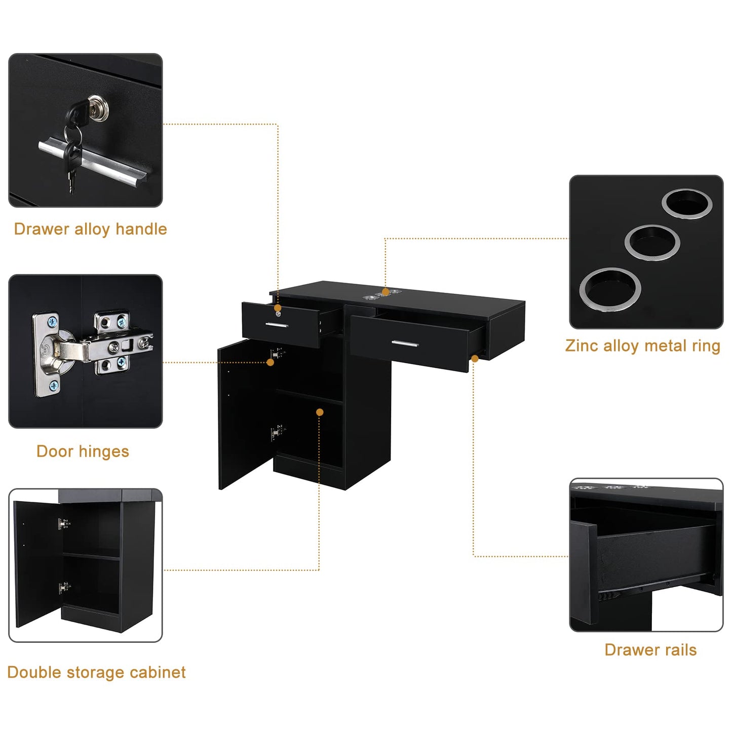 Wall Mount Salon Hair Styling Beauty Spa Equipment Wall Mount Salon Station Hair Styling, Barber Salon Stations Storage Cabinet, Beauty Spa Equipment professional Salon Wall Mounted shelf station