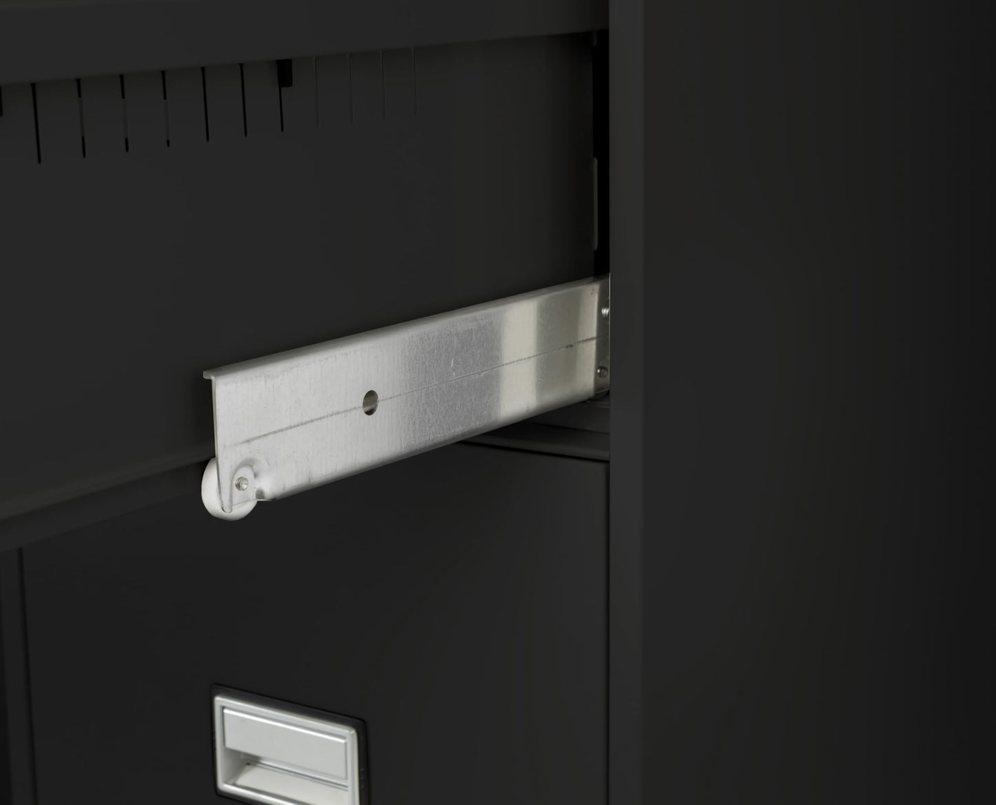 Phoenix Safe 25 inch 4-Drawer Vertical Fireproof File Cabinet – Legal and Letter Size Filing – Key Lock – Water Resistant Seal – Fire and Impact Rated – Black Finish – Model LGL4W25B