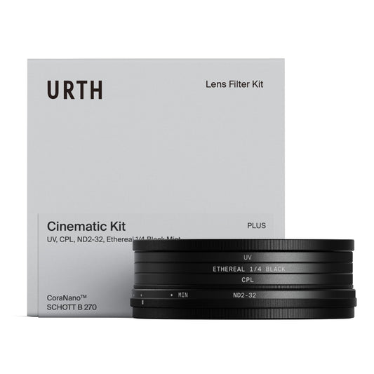 Urth 72mm Cinematic 4-in-1 Lens Filter Kit (Plus) - UV, Circular Polarizing (CPL), Variable Neutral Density ND2-32, ¼ Black Mist, Multi-Coated Optical Glass, Ultra-Slim Camera Filters