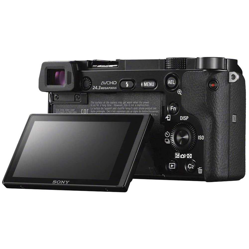 Sony Alpha a6000 Mirrorless Digital Camera 24.3MP SLR Camera with 3.0-Inch LCD (Black) w/16-50mm Power Zoom Lens