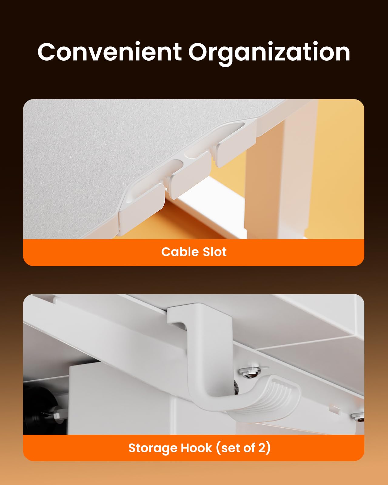 ErGear Height Adjustable Electric Standing Desk, 48 x 24 Inches Sit Stand up Desk, Memory Computer Home Office Desk, White