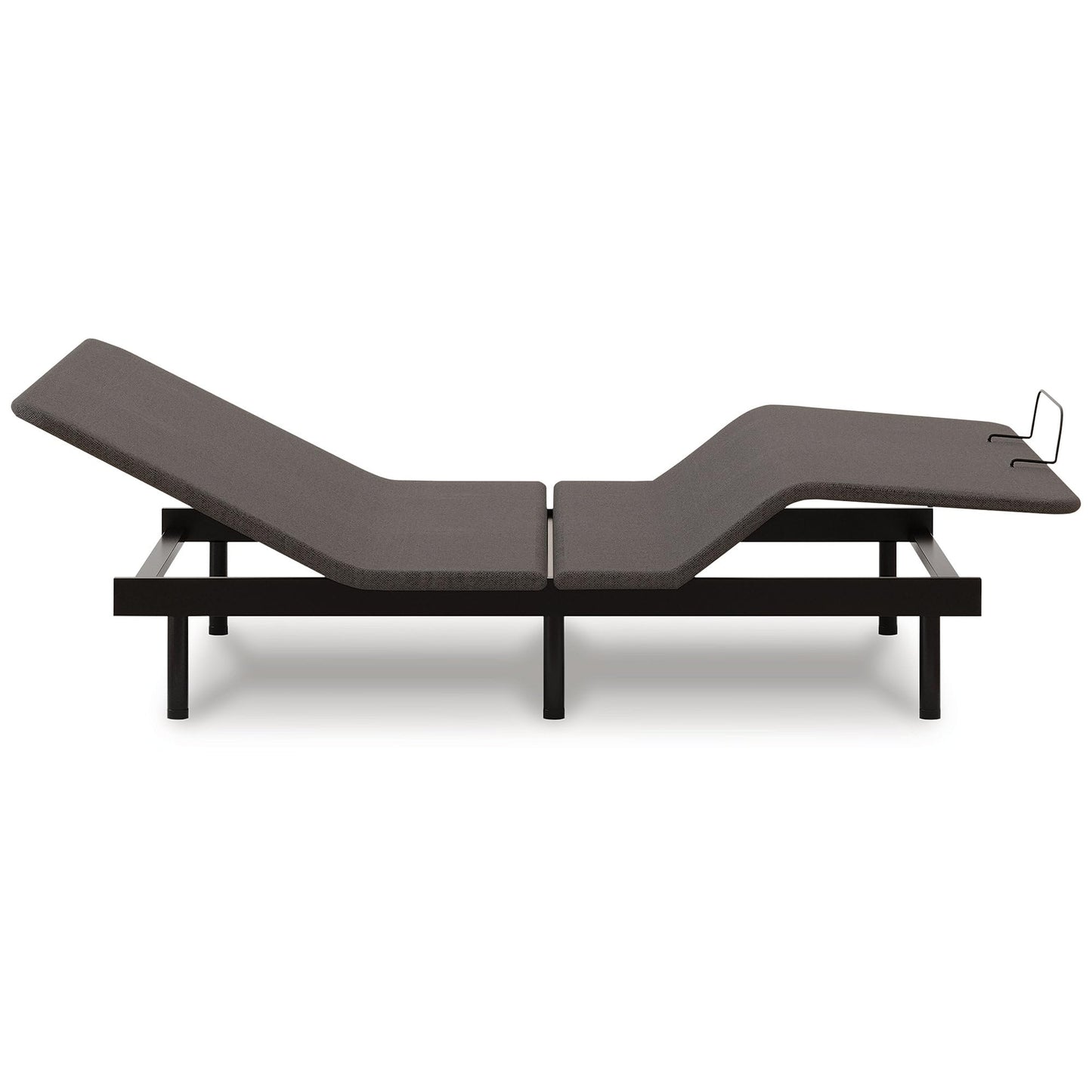 Signature Design by Ashley Head/Foot Model - Good Traditional Adjustable Base with Remote Control and USB Charging Port, Queen, Gray