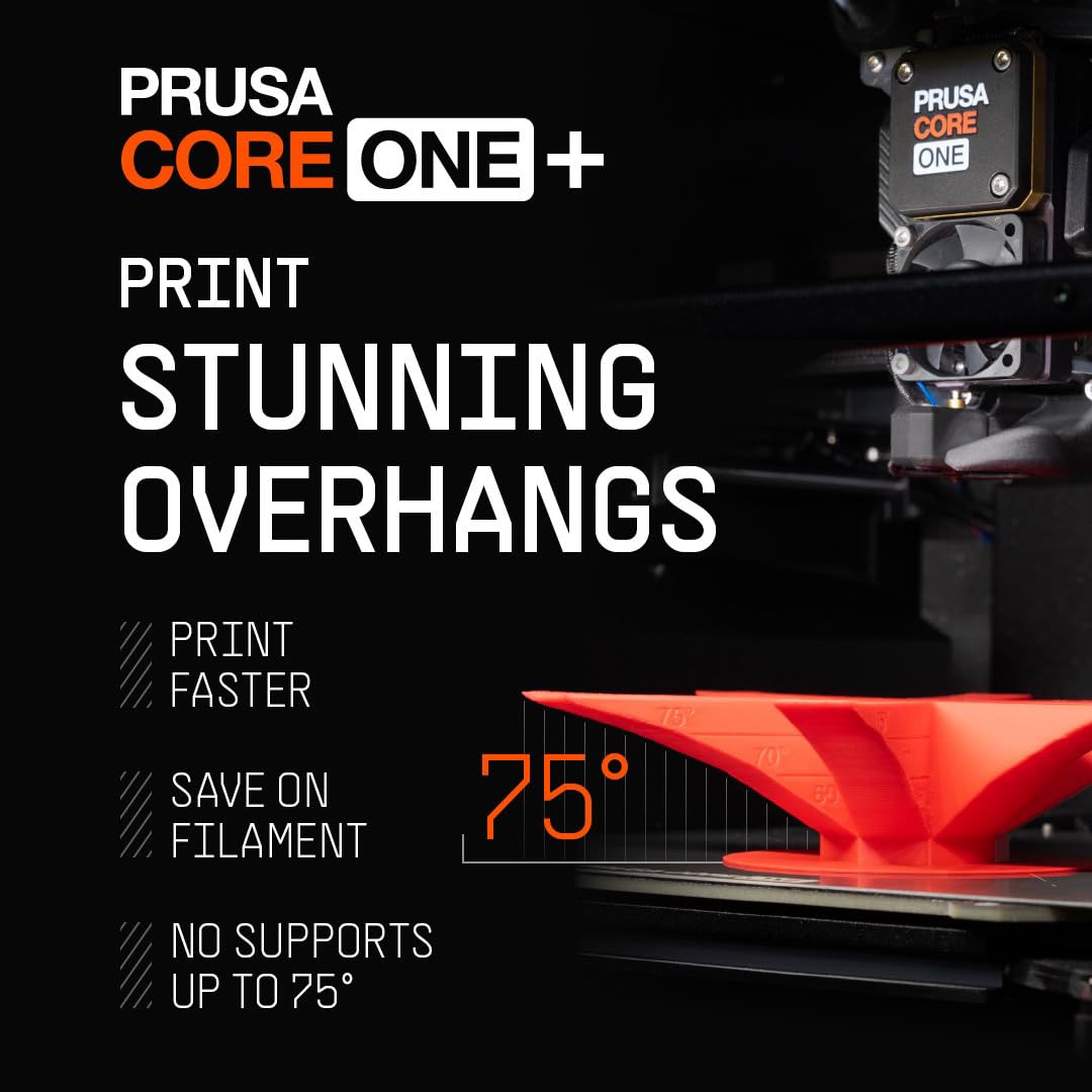 Original Prusa CORE One+ CoreXY 3D Printer – Fully Enclosed High-Speed FDM Printer with Active Temperature Control, Automatic Ventilation & 1kg Prusament PLA Included
