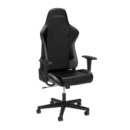 Respawn 110 Ergonomic Gaming Chair - Reclining Office Video Game Swivel Chair with Lumbar Support, Headrest, Heavy Duty, High Back, Racing Style Gaming Recliner Seat for Computer Gamer - Gray