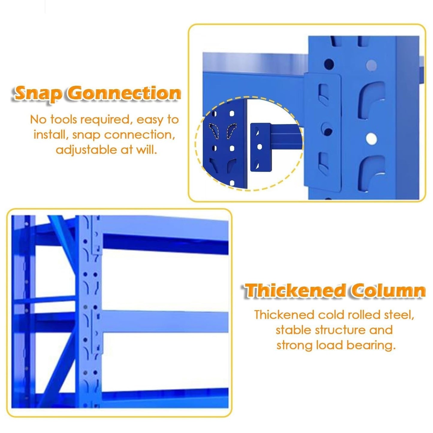 AOCDNEK Adjustable Height Tire Storage Rack for Garage, Maximum Load 1100 lbs, Blue, 3 Tiers(59x23.6x78.7in)