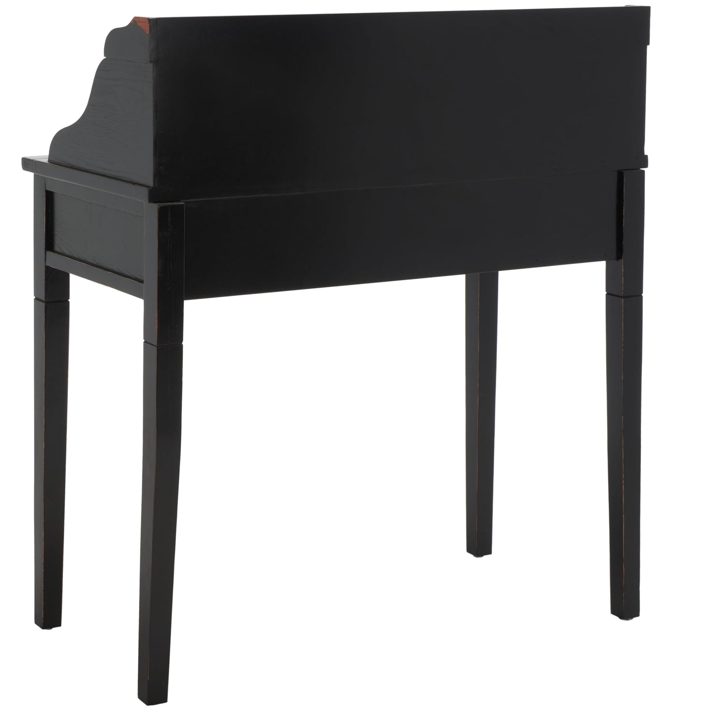 SAFAVIEH Furniture - Landon 5-Drawer Writing Desk - Black - Solid Wood - Classic Hutch Design - Ideal for Home Office, Living Room, Den, 36.2"W x 19.1"D x 40.5"H (AMH6516B)