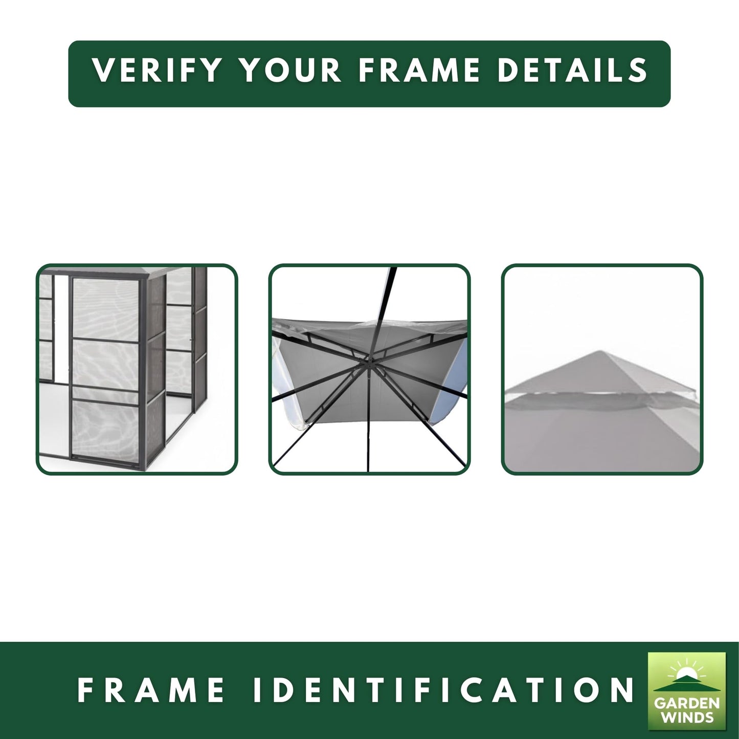Garden Winds Reinforced Replacement Canopy Top Cover Compatible with The Stratford Aluminum 11' x 11' Gazebo – Classic Stone, Riplock 350