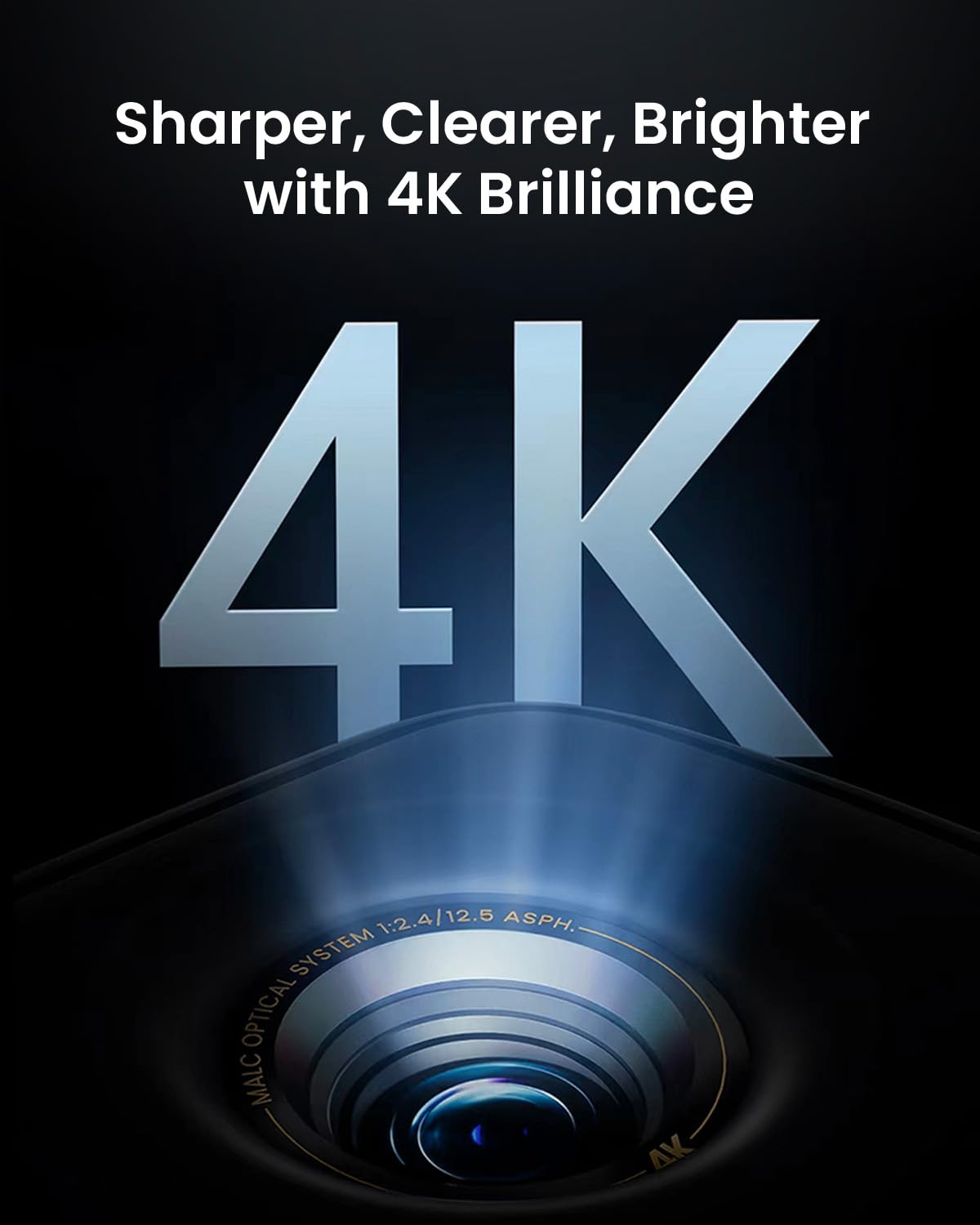 JMGO N1S 4K Smart Portable Projector, Triple Laser, 1100 ISO Lumens, Gimbal Instant Auto Focus, Google TV, Netflix, 110% BT.2020, Wi-Fi 6, HDR10, 10W Dolby Audio, Blu-ray 3D, 200" for Home.