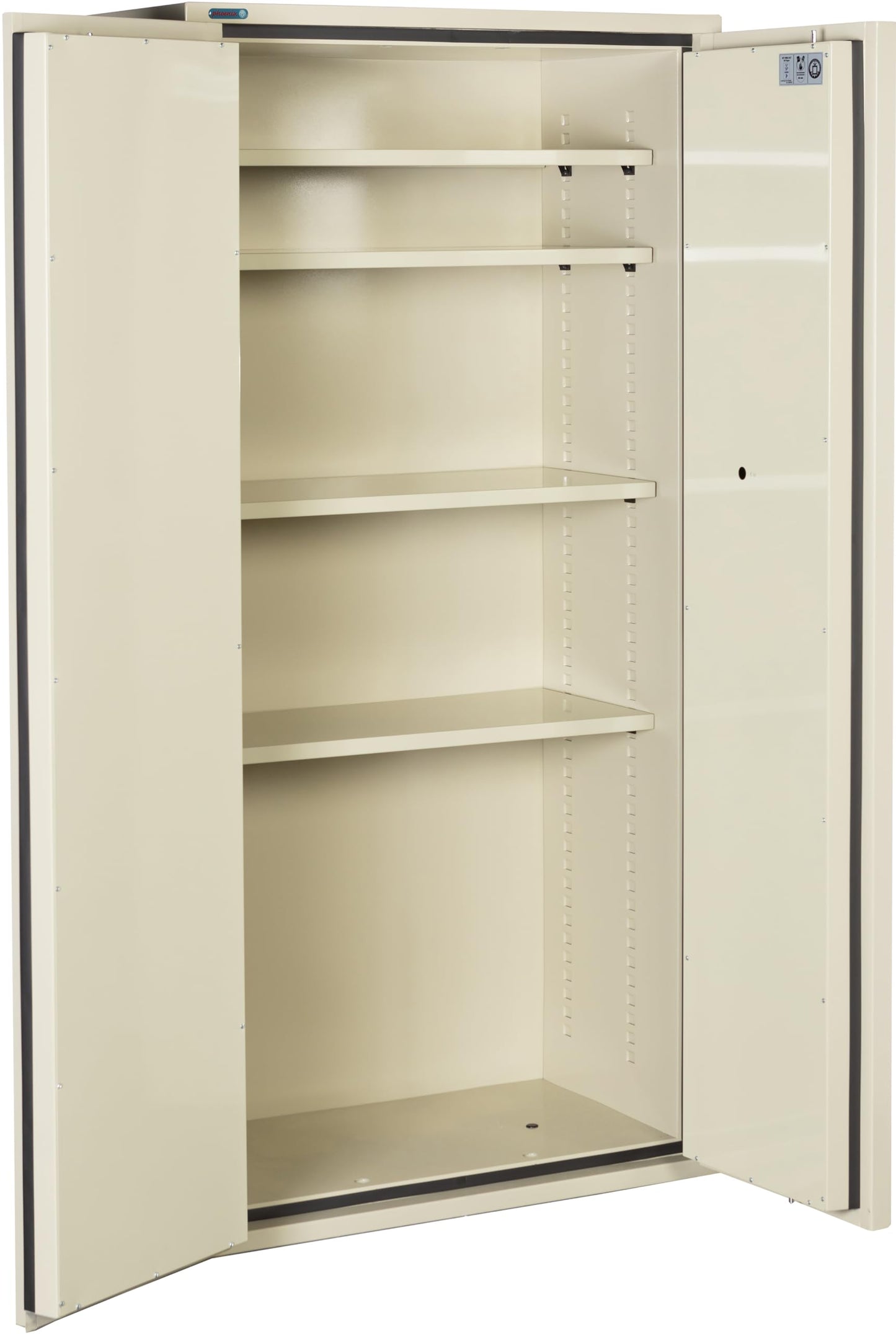 PHOENIX SAFE Fireproof Storage Cabinet – 72" Height, 17.23 cu ft – Key Lock with Water Seal – 350 Fire Rated, Impact Tested – Steel Cabinet for Documents & Valuables – Putty Color - Model FRSC72
