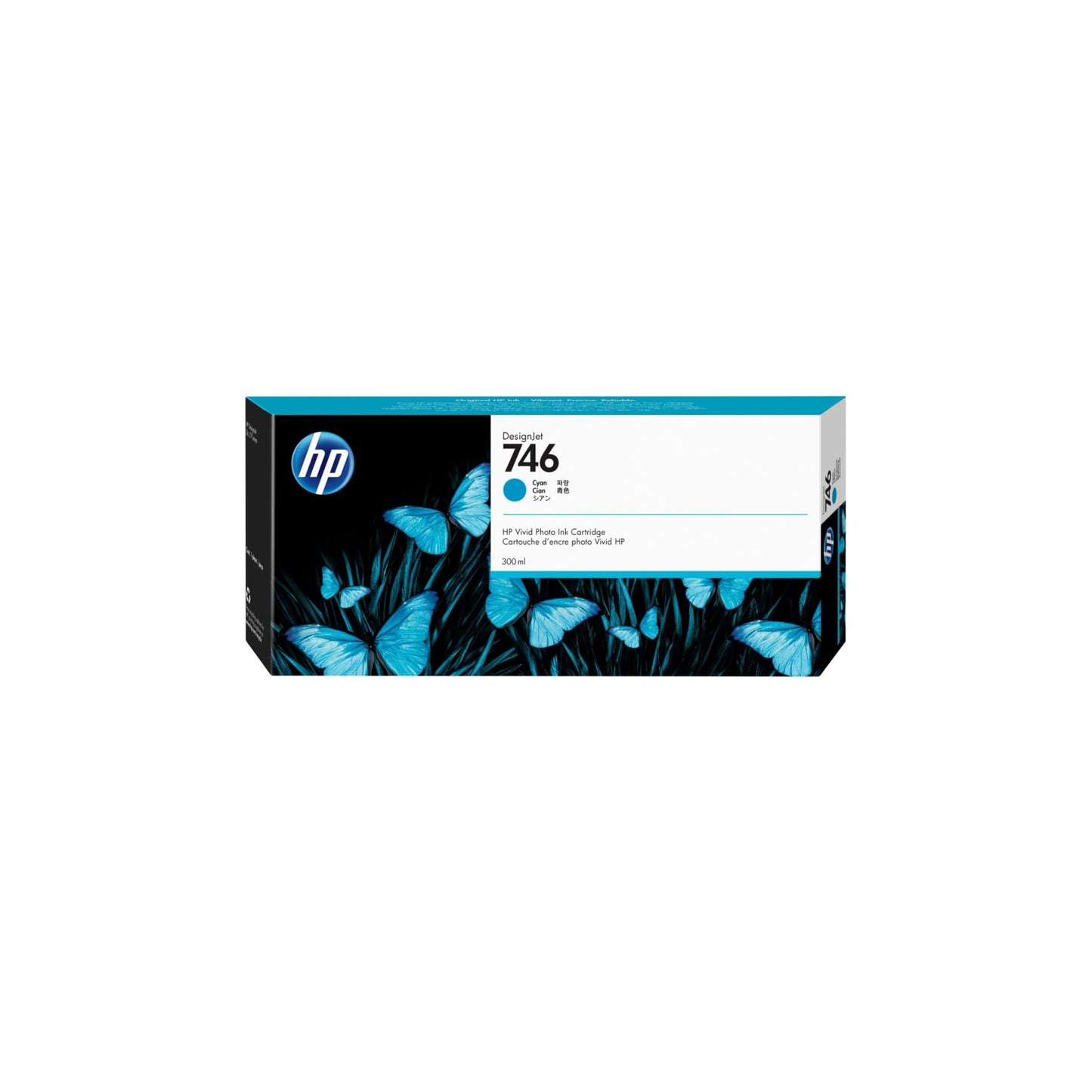 HP 746 Cyan 300-ml Genuine Ink Cartridge (P2V80A) for DesignJet Z6 & Z9+ Large Format Printers