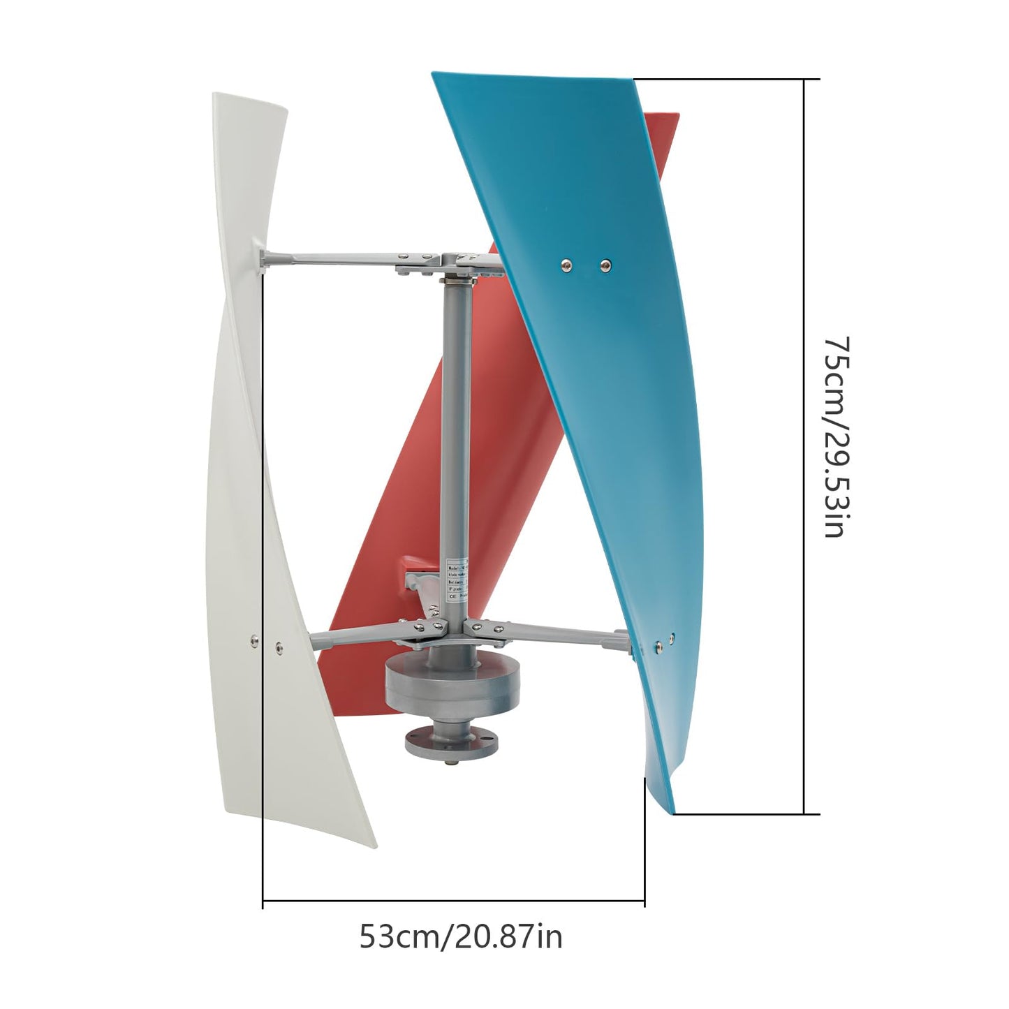 400W 12V Wind Turbine Generator Kit,Maglev generator Vertical Helix Charger Vertical Axis Wind Power Turbine with 3 Blades for Marine RV Road Industrial Energy Hybrid Solar Wind System