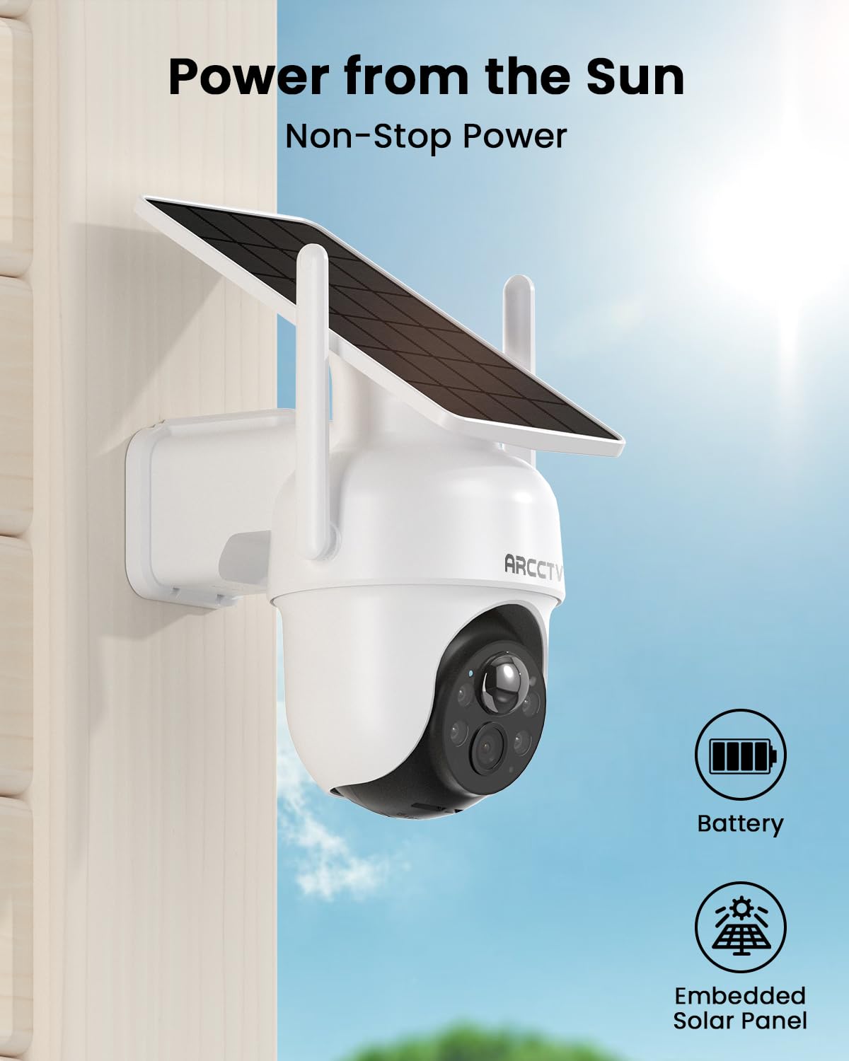 Security Cameras Wireless Outdoor, No Monthly Fee Solar Camera Outdoor Wireless, 4-Camera 4MP Home Security Camera System with Base Station, Local Storage, PIR Motion Detection, Color Night Vision