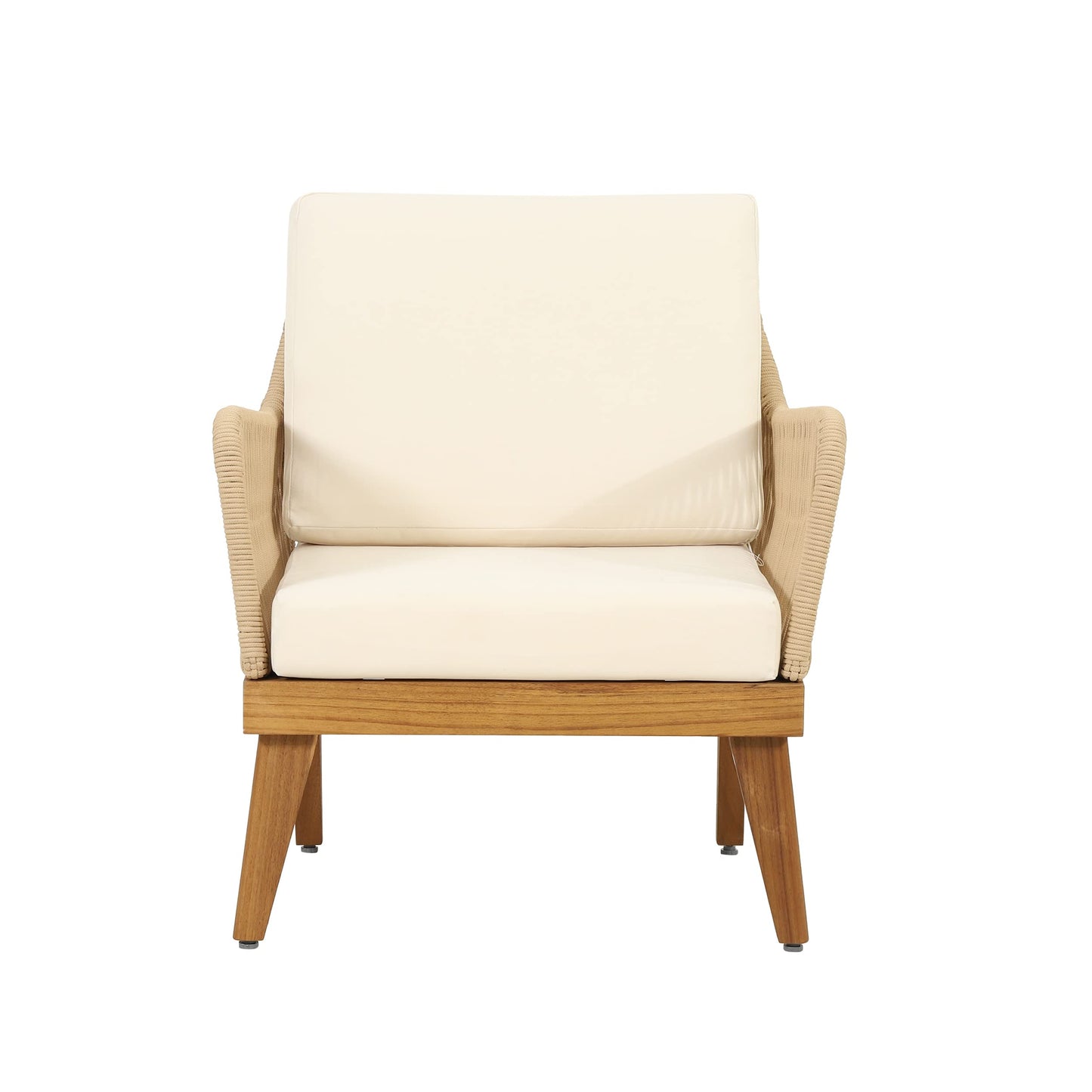Christopher Knight Home Annisa Chat Set, Teak + Light Brown + Beige
