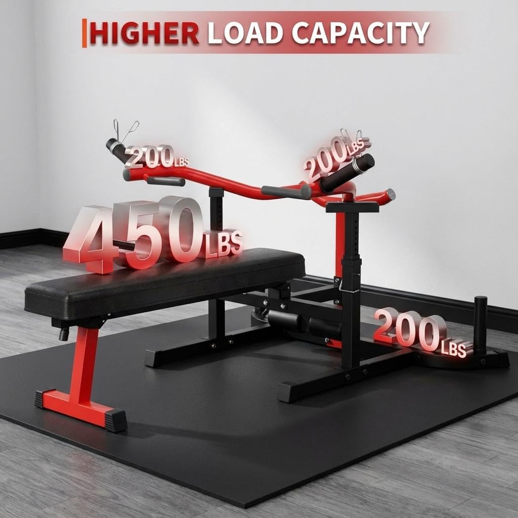 Chest Press Machine for Home Gym, 1050 LBS Weight Bench Press Machine, Adjustable Flat/Incline Bench Press with Independent Converging Arms, Multi-Functional Upper Body Workout Bench