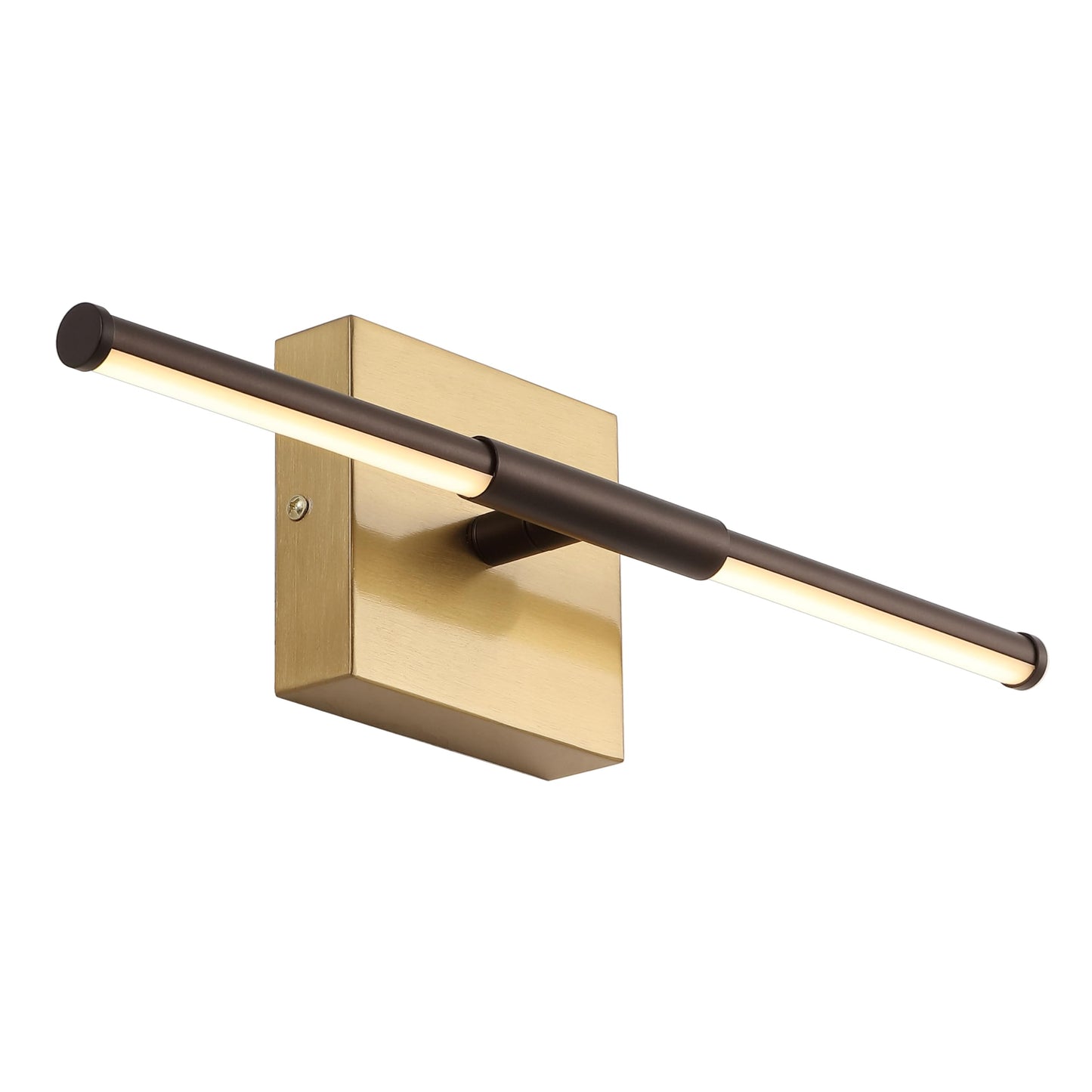 JONATHAN Y Modern Minimalist Wall Sconce, Dimmable LED, Metal, 16.25in, Oil Rubbed Bronze/Brass Gold, Model JYL7039F