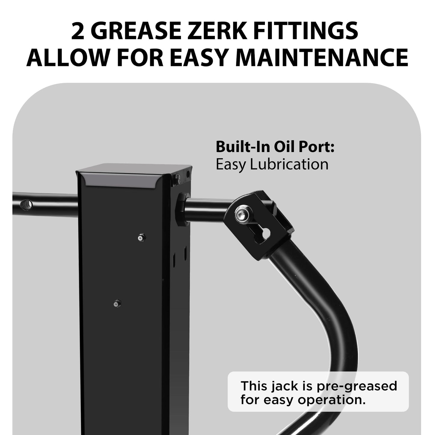 POLESTAR 12000lbs Capacity Heavy-Duty Trailer Jack, Sidewind Square Direct Weld-on Jack, Side Pull Pin with Handle Crank, Adjustable Drop Leg, 26" Travel for Lift Utility Trailer, RVs, Campers, Boat