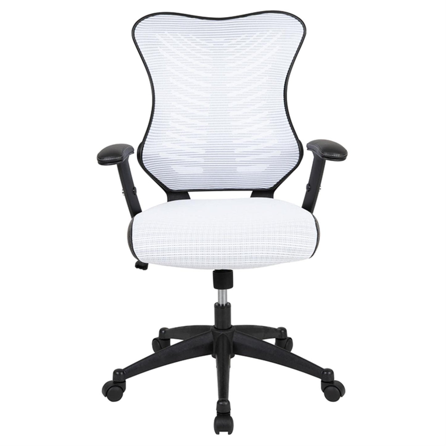 Flash Furniture Kale High Back Designer White Mesh Executive Swivel Ergonomic Office Chair with Adjustable Arms