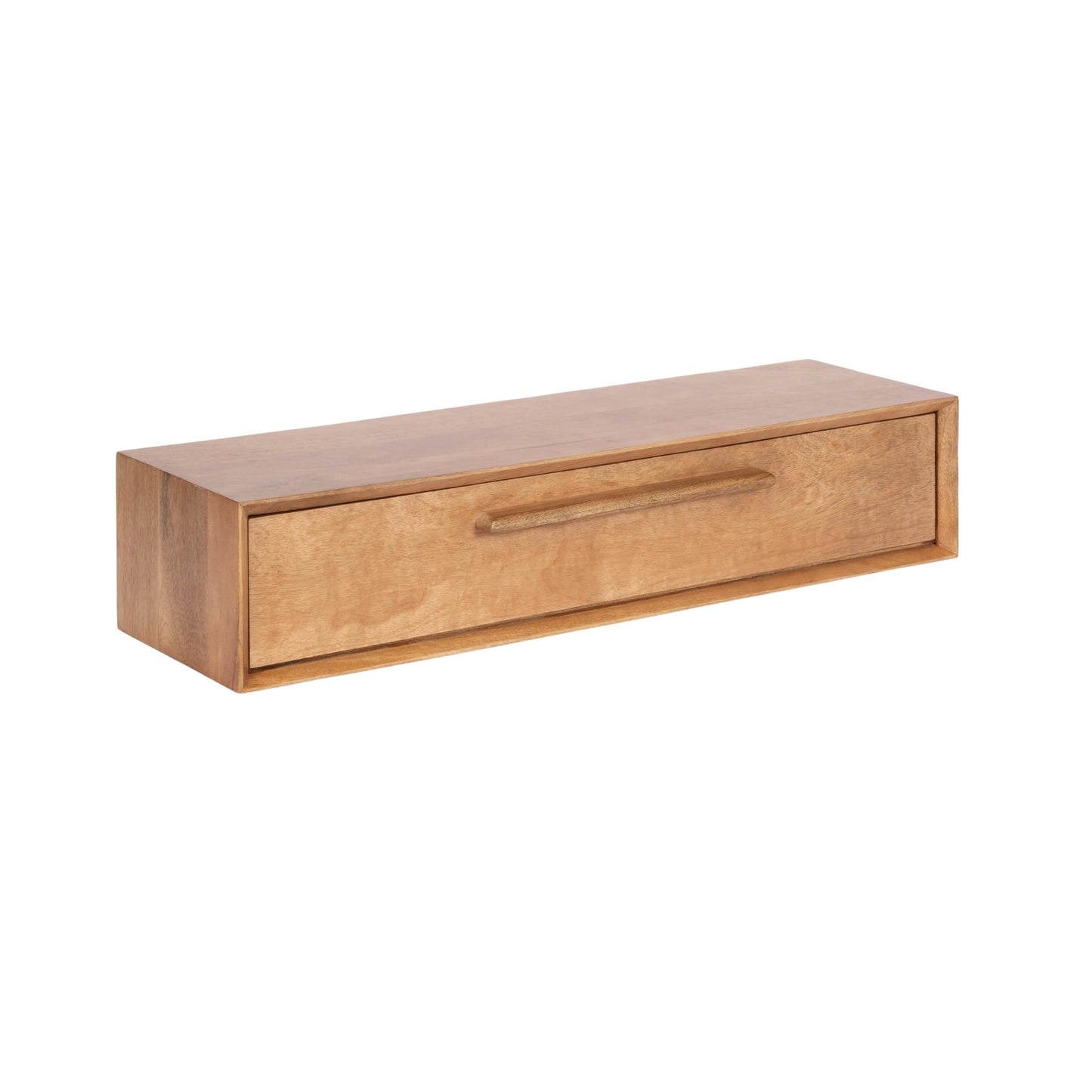 Kate and Laurel McCutcheon Modern Floating Console Table for Entryway, 30 x 9 x 6, Natural Wood, Decorative Transitional Floating Entryway Table for Use as Living Room Storage Wall Shelf