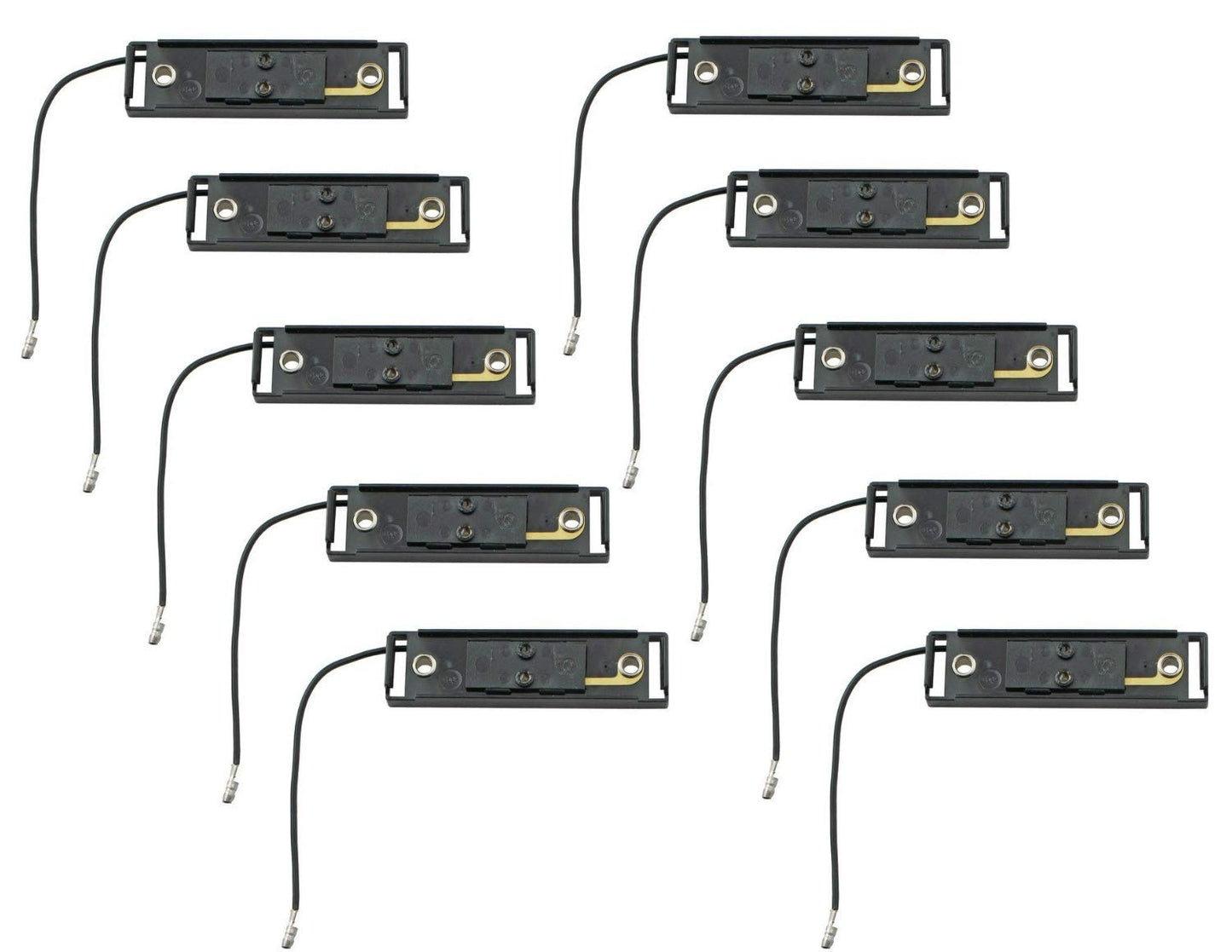 All Star Truck Parts 4x1 Black Bracket & Single Wire Plug for Thin Line Series Trailer Lights, ABS, Model ASTP400MB-10, 10 Pack