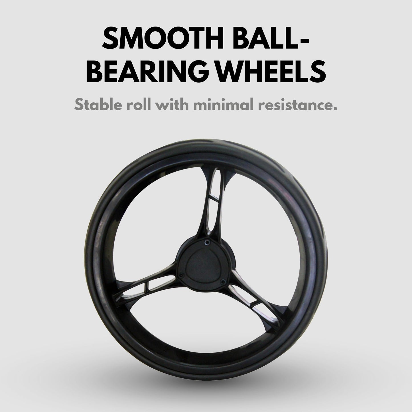 Qwik-Fold 360 Swivel 3 Wheel Push Pull Golf CART - 360* Rotating Front Wheel - ONE Second to Open & Close! (Charcoal/Black)