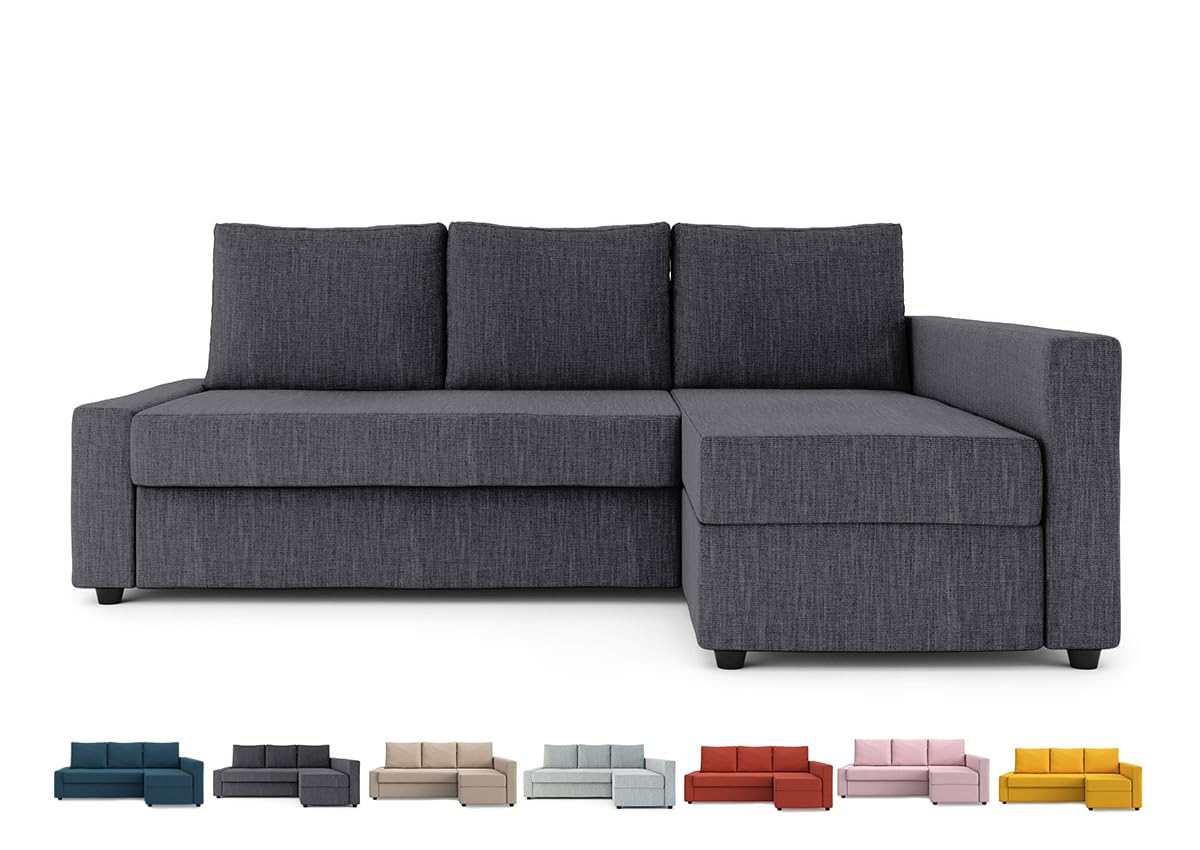 MASTERS OF COVERS Cover Only Snug Fit Friheten Slipcover for The IKEA Friheten with Chaise Corner Cover, Sofa Bed Cover, Sectional Slipcover Replacement (Dark Grey) （Cover Only！Not Sofa！）