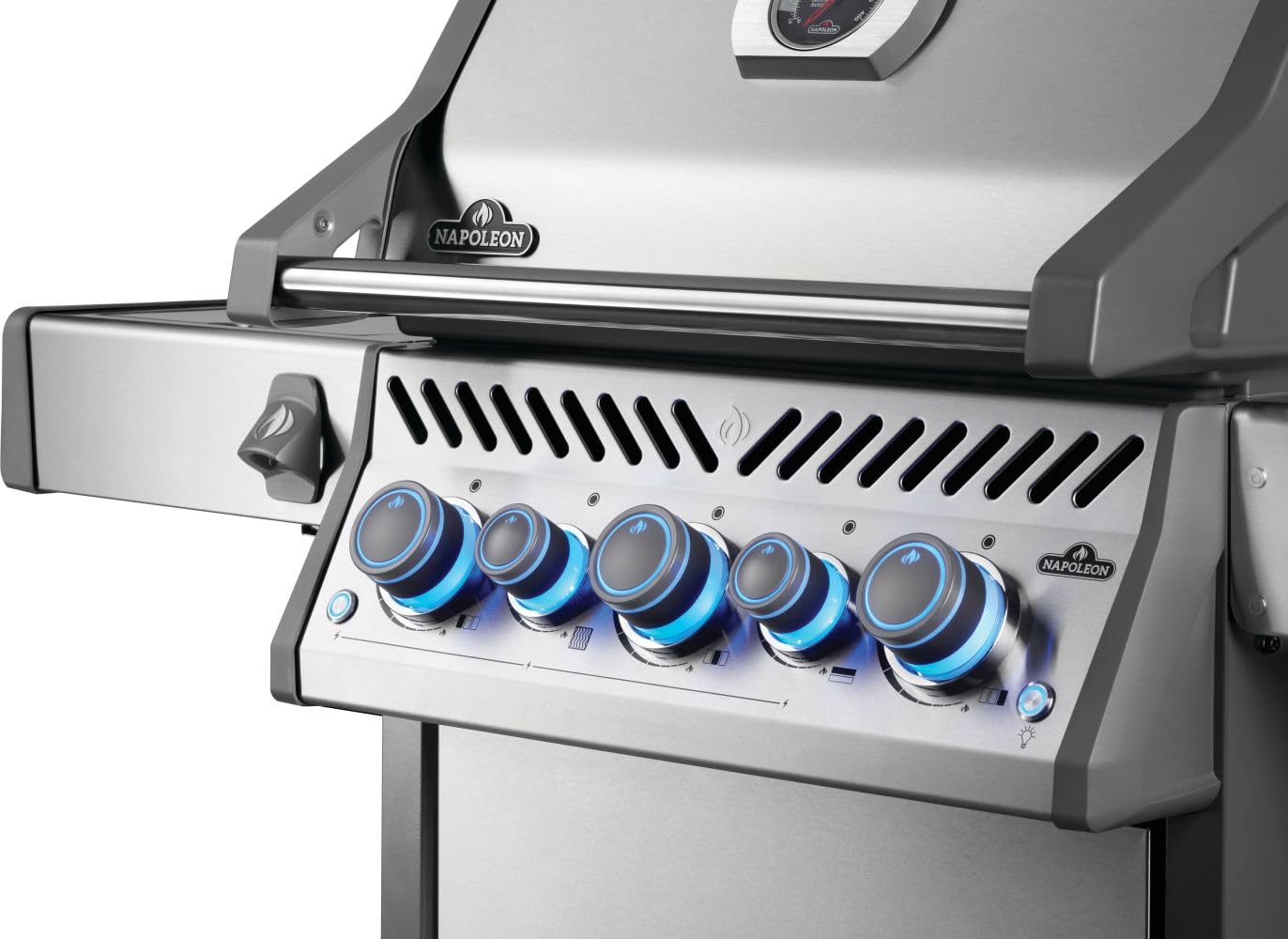 Napoleon Rogue PRO-S 425 Propane Gas Grill with Infrared Side and Rear Burners, Stainless Steel, Durable 5-Burner Grilling Experience