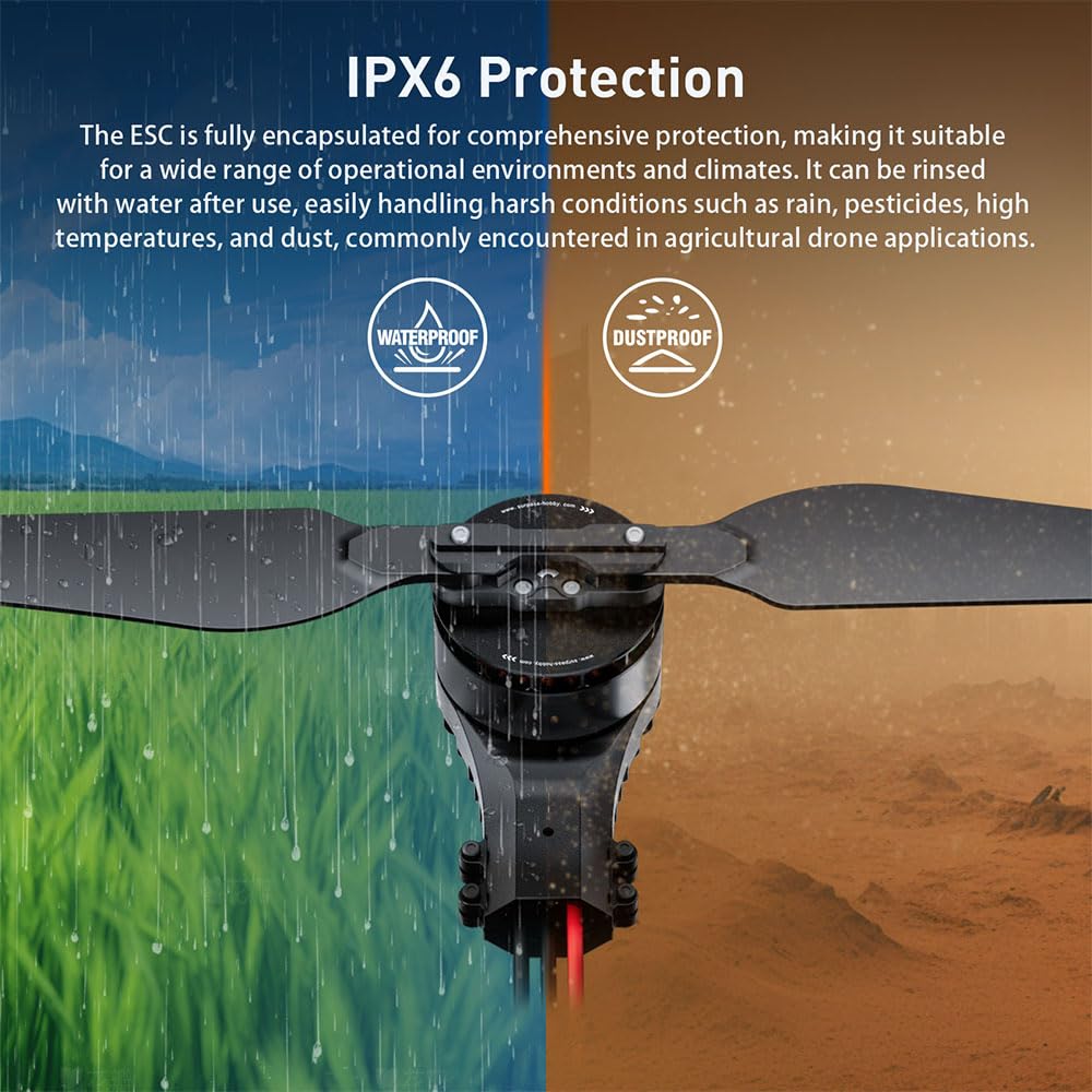 Surpass Hobby S6218 130KV Brushless Motor Thrust 12.3kg for Agricultural Drone UAV Power System (Propeller: 2480 CW)