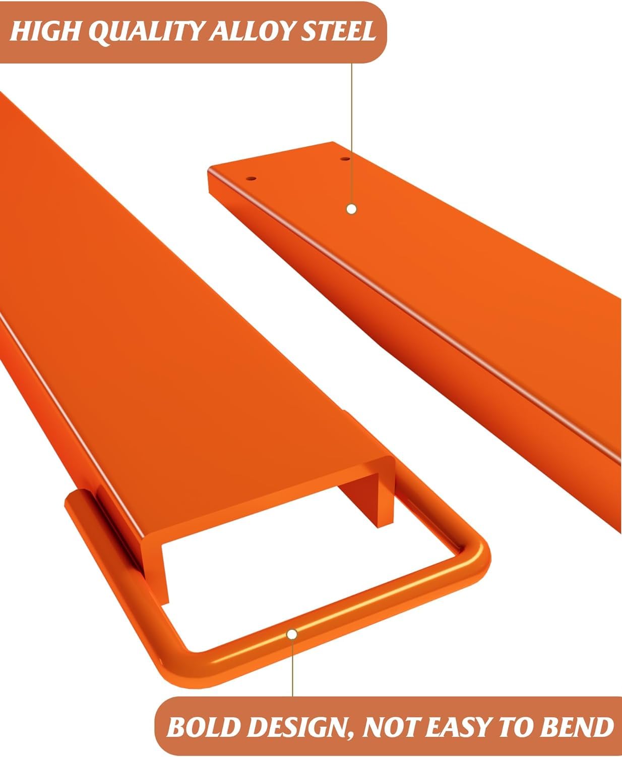 Pallet Forklift Extensions, 96" Fork Extensions 4.5" Width, Heavy Duty Fork Extensions for Forklifts, 1 Pair Forklift Extensions for Forklift Truck