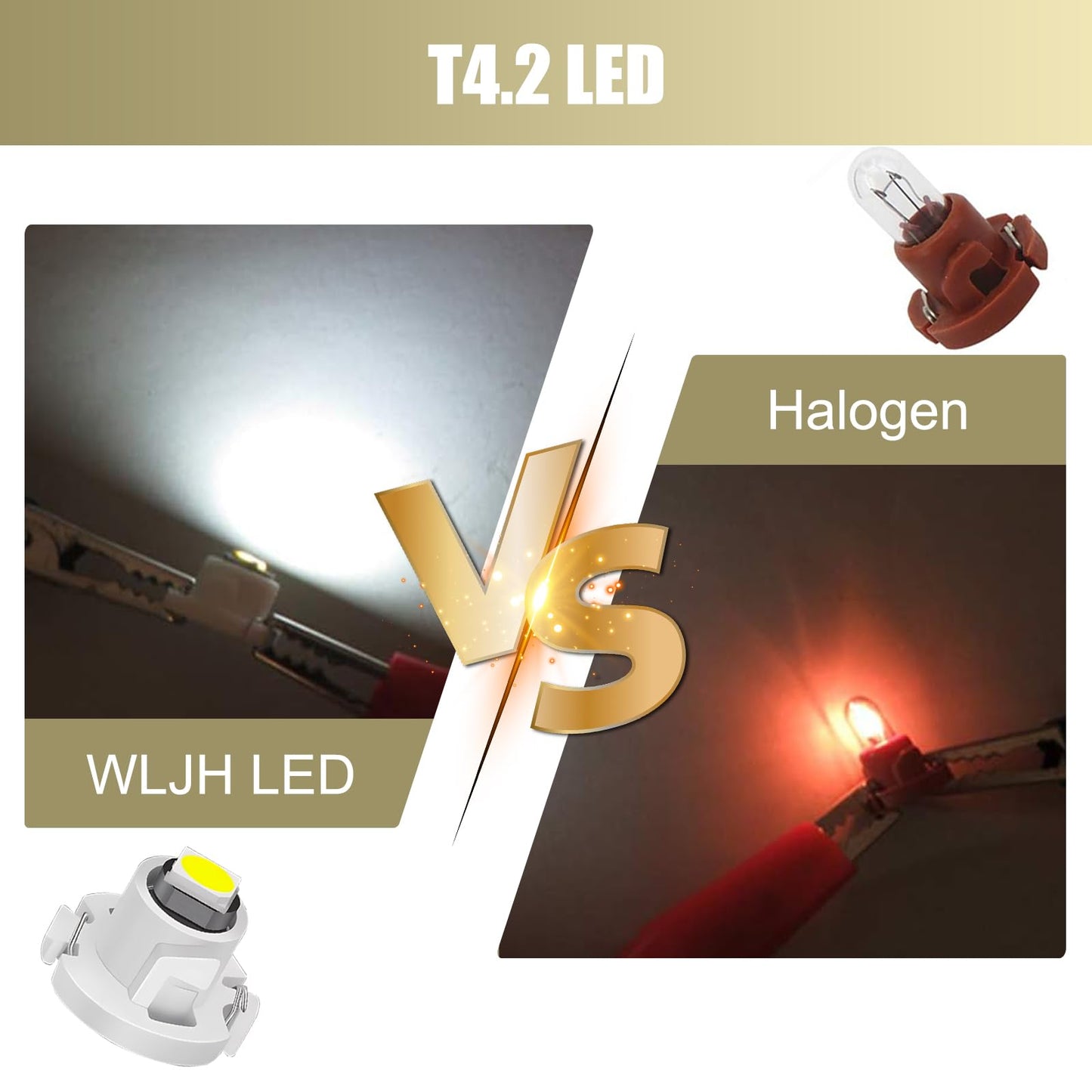 awlbed Car T4.2 Desk Lamp, 12V IP65 Waterproof LED Indicator Light, 10 PCS, White, Model AWLYBD3001WH-10PCS