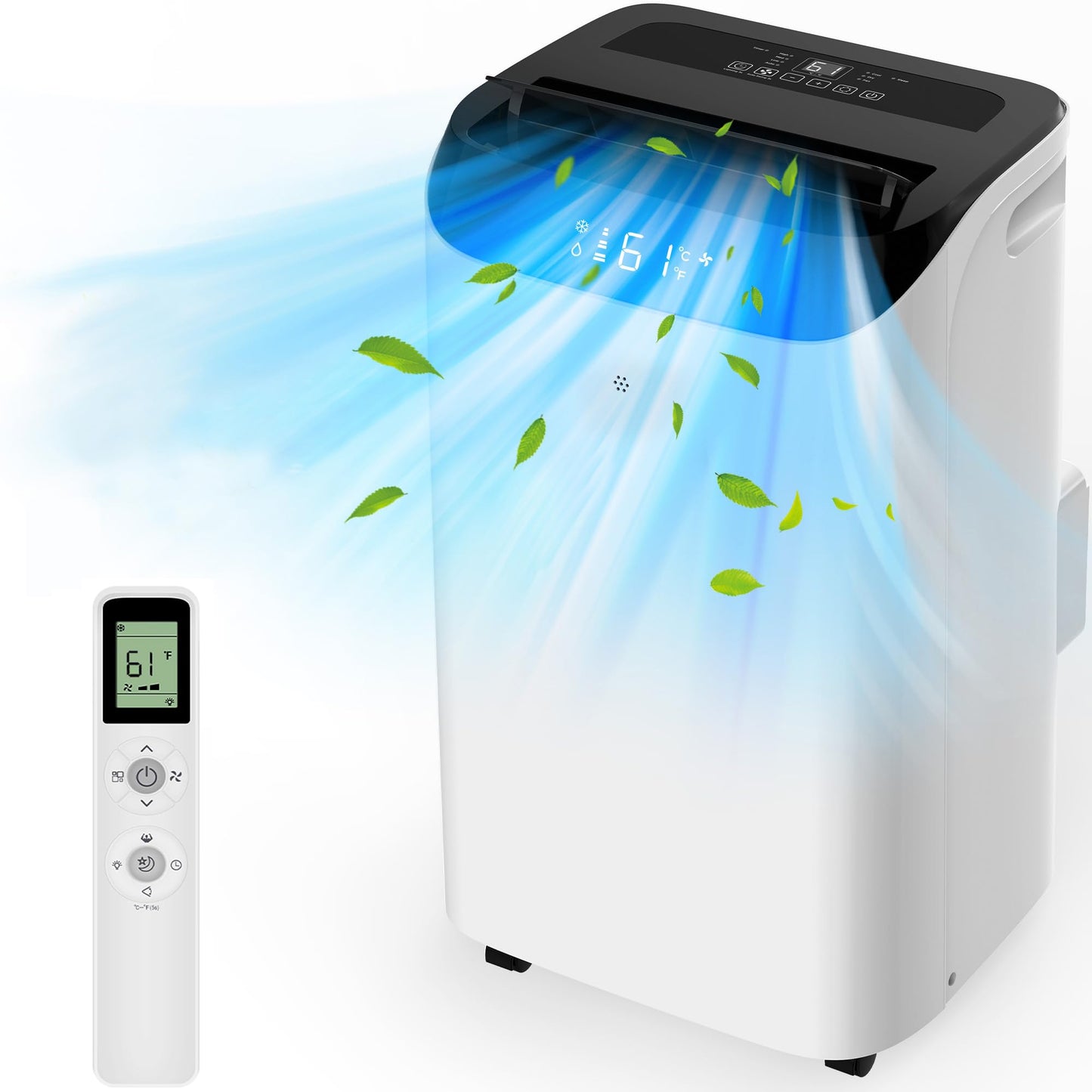 Humhold 12000 BTU Portable Air Conditioners with Remote Control, 3-in-1 Free Standing Cooling AC Unit with Fan & Dehumidifier, Cools Room up to 500 sq.ft, Smart/Sleep Mode,3 Speed,24H Timer,Window Kit