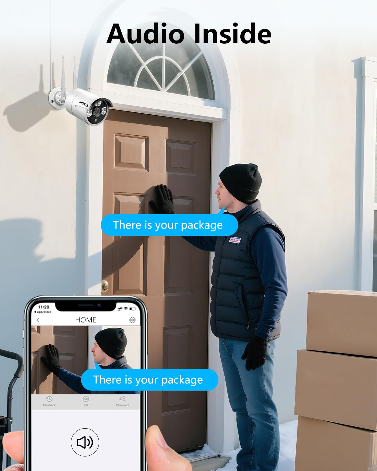 (2026 Update) Wireless Security Camera System, 16CH WiFi NVR with 8 x 3MP Dual Antenna Cameras, 55% Longer Range, 4TB HDD 60-Day Recording, Dual Band 2.4/5.8GHz, IP67, Free App