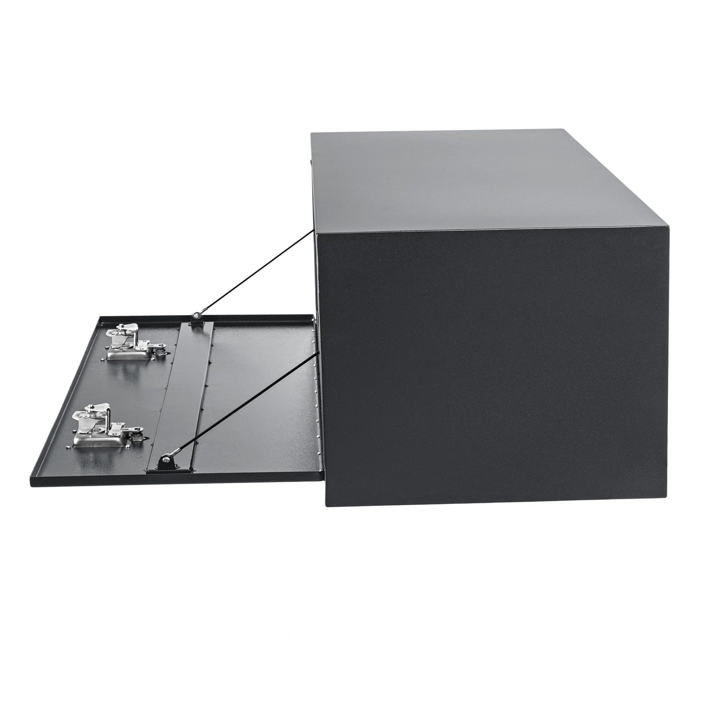 SierraSquad Black Steel Underbody Truck Tool Box with t-Handle Latch Smooth Surface Truck Tool Box for Underbed of Truck, Trailer, Rv, 48"x 16"x 13"